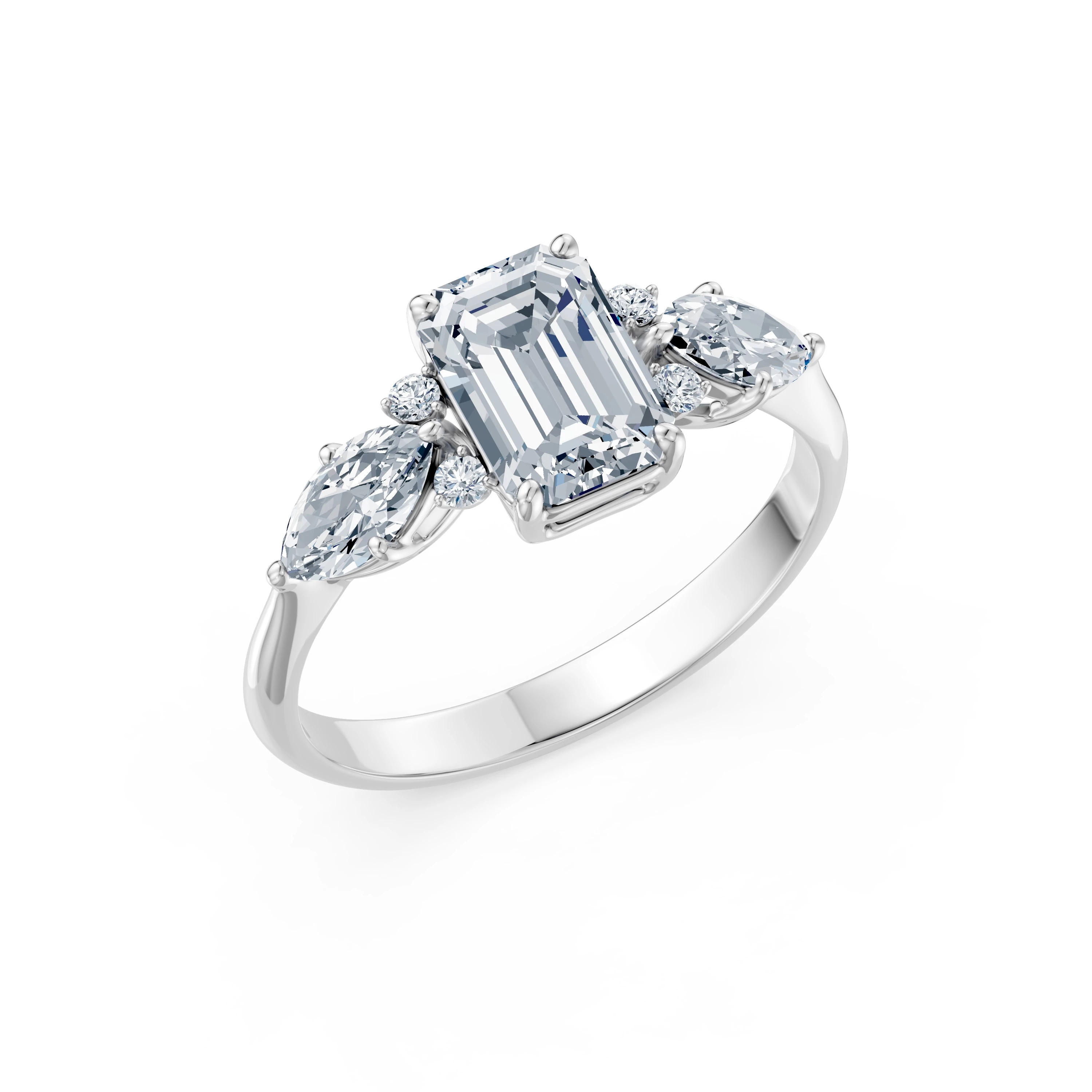 Bague Serment Infini Solitaire Éternité émeraude 1,5 ct · 1,5 mm — vue 1
