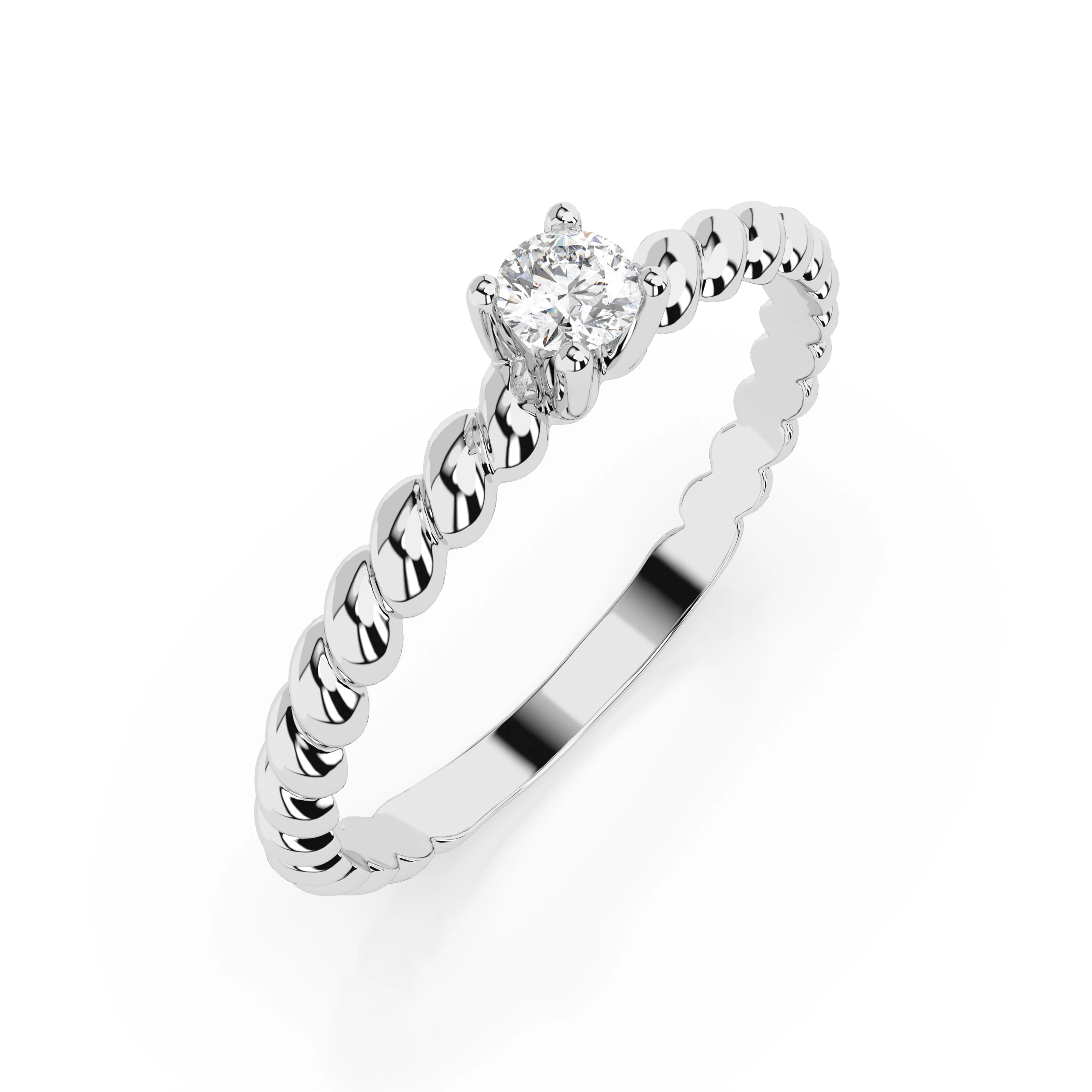 Bague Trône Souverain Solitaire ronde 0,06 ct · 2,5 mm — vue 1
