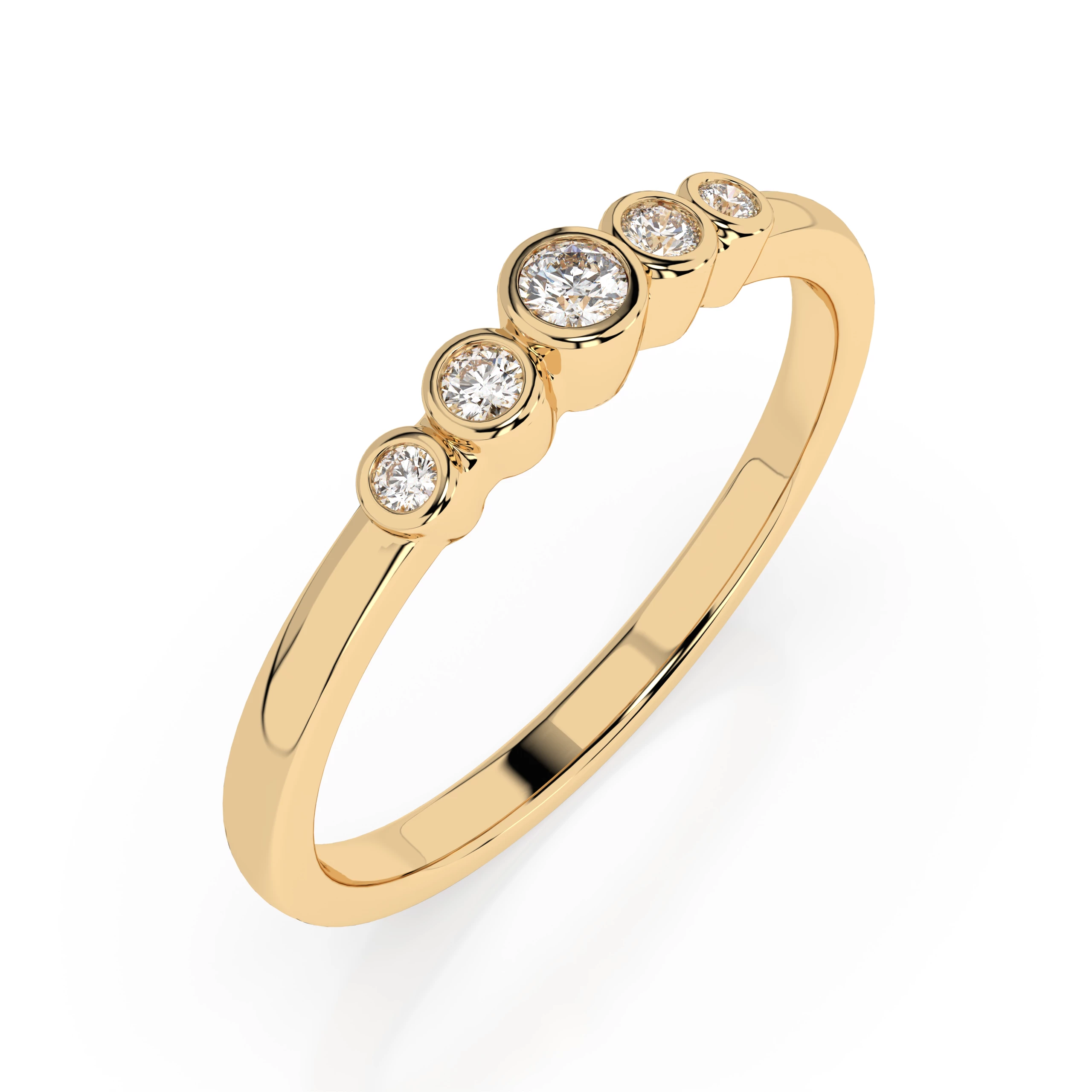 Bague Flamme Précieuse Éternité ronde 0,08 ct — vue 4