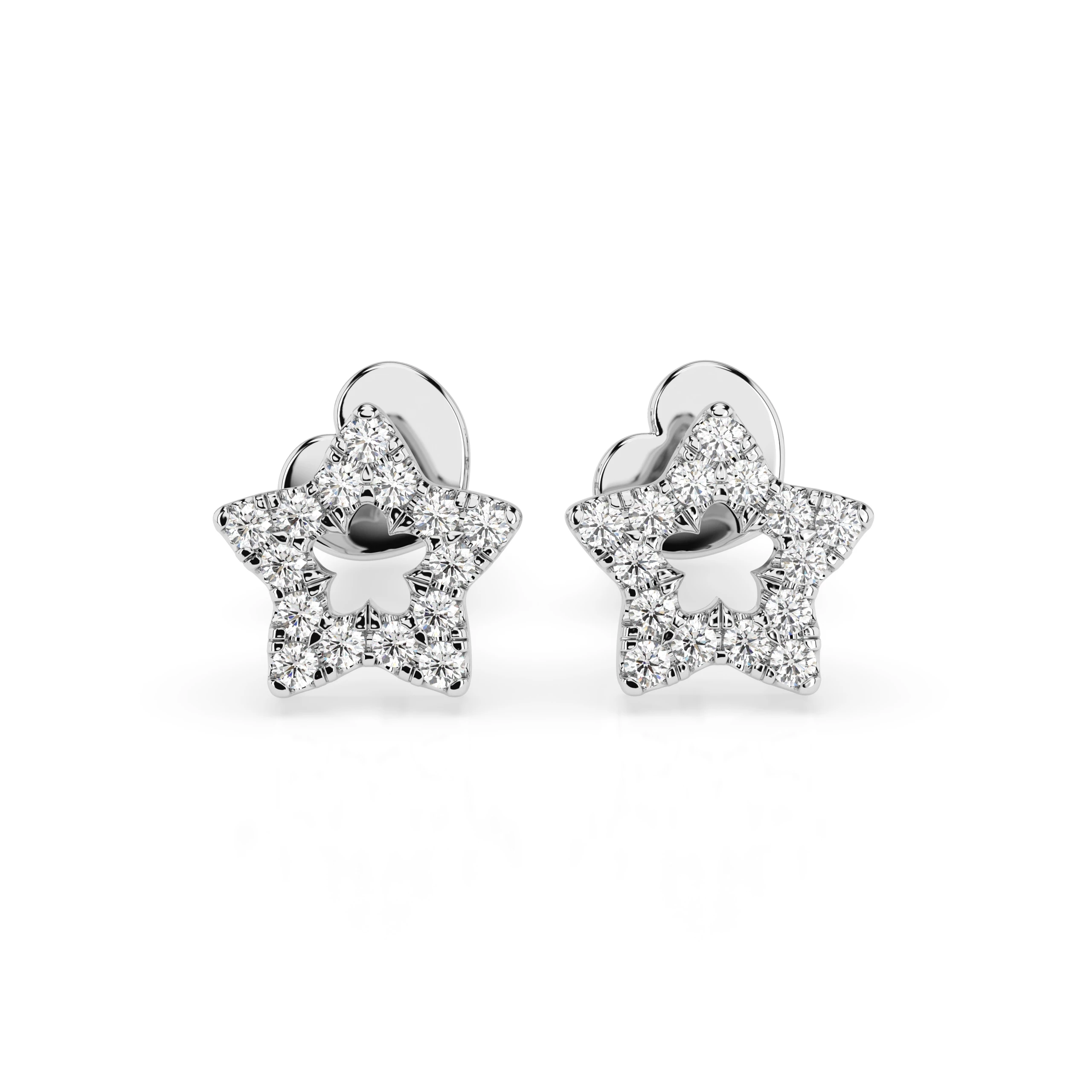 Boucles d'oreilles Distinction Unique Minimalisme ronde 0,18 ct — vue 1