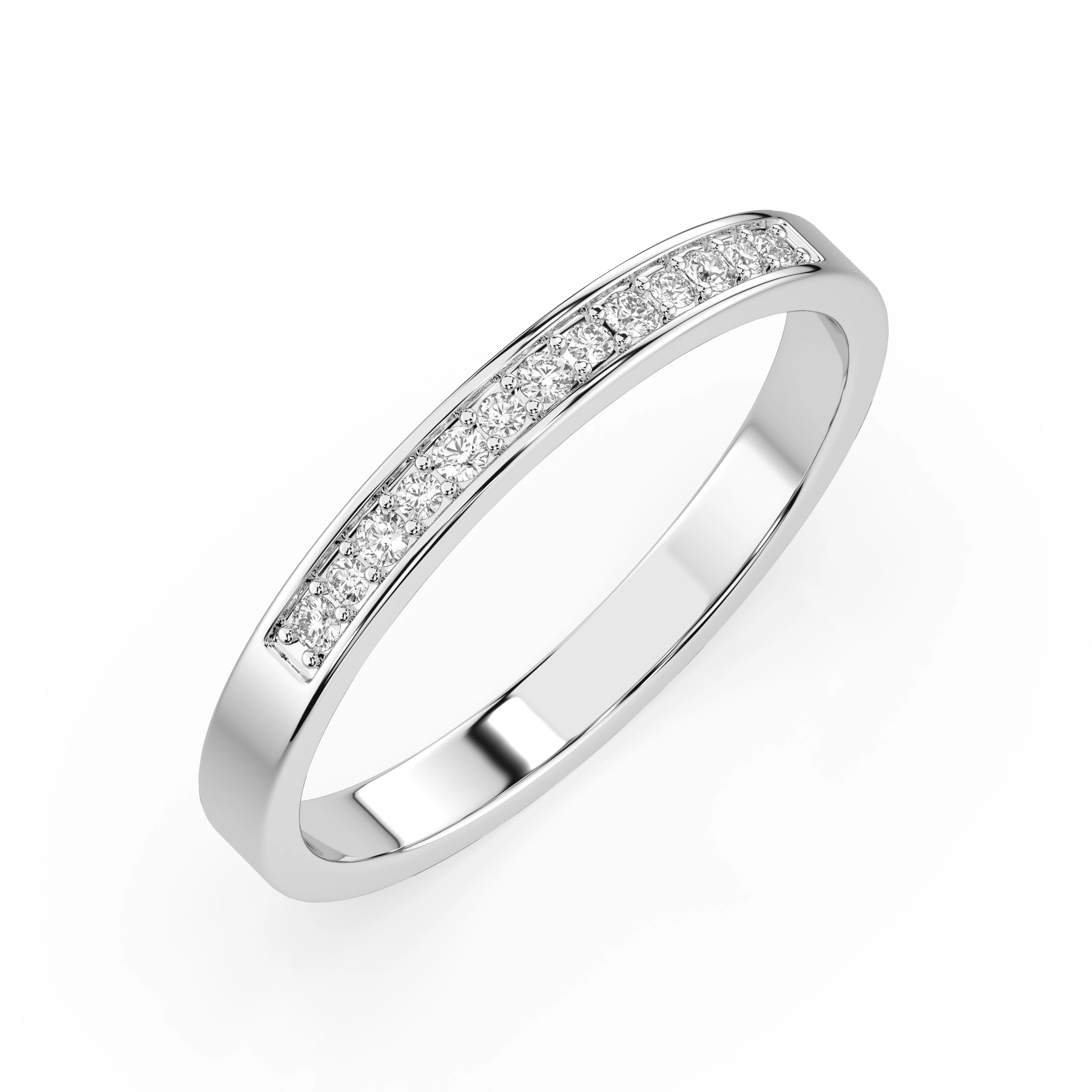 Bague Bonheur Éblouissant Éternité ronde 0,04 ct — vue 1