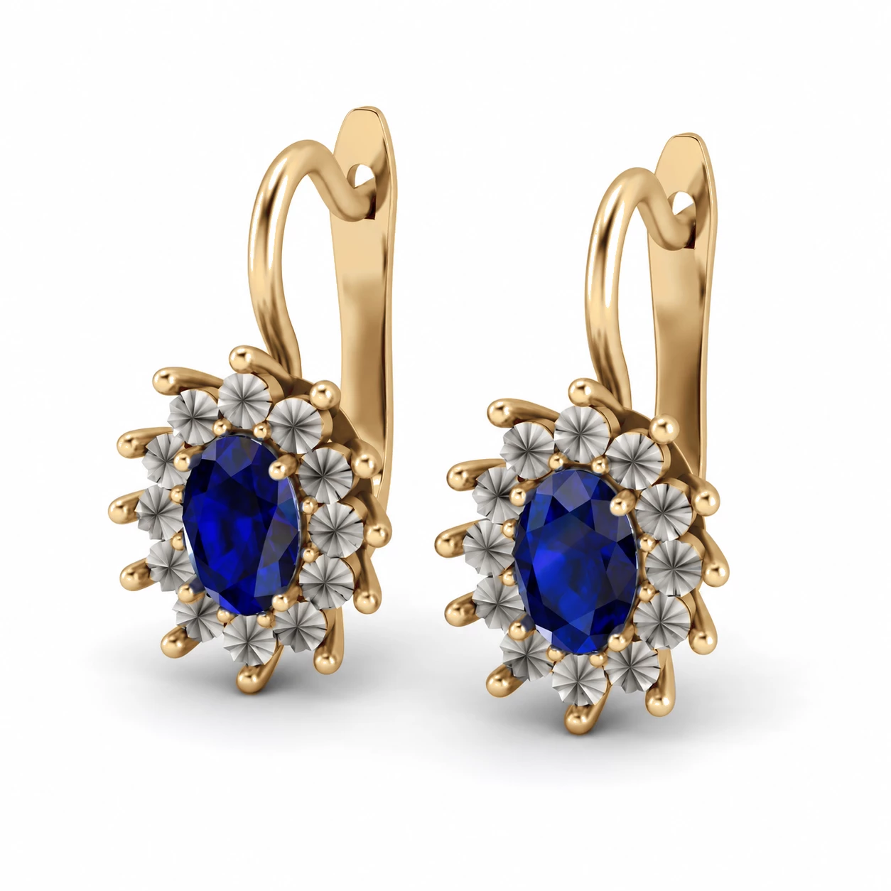 Boucles d'oreilles Soleil Infini Pierre Précieuse ovale 1,12 ct — vue 8