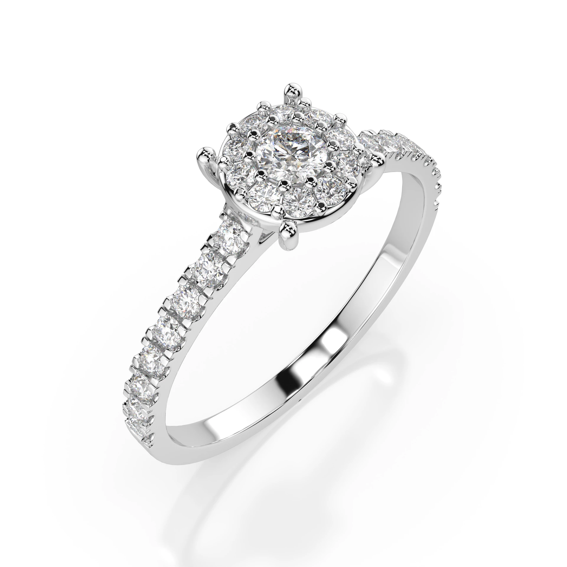 Bague Éclat d'Amour Solitaire Éternité ronde 0,15 ct · 3,4 mm — vue 1
