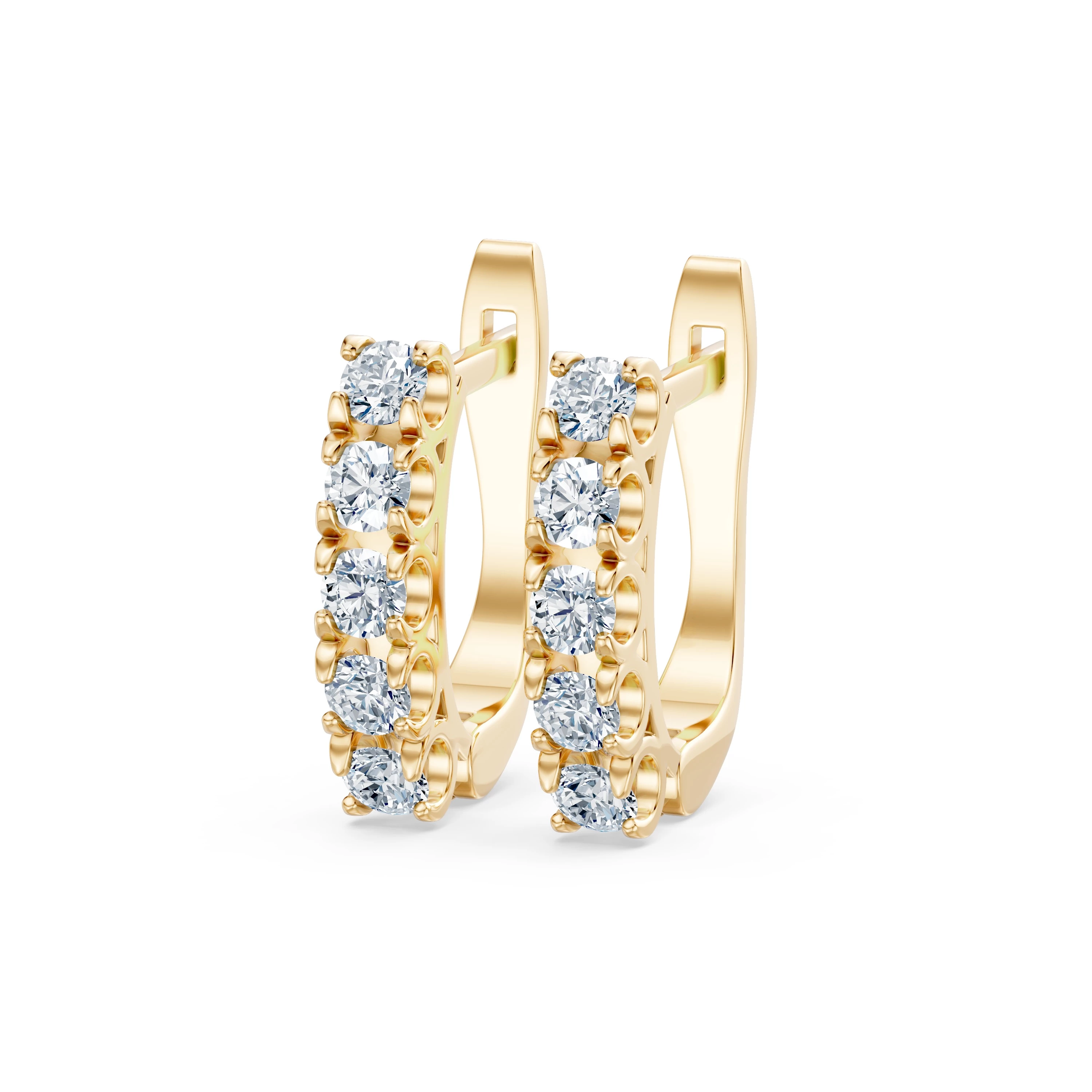 Boucles d'oreilles Passion Sacrée Éternité ronde 0,6 ct — vue 5