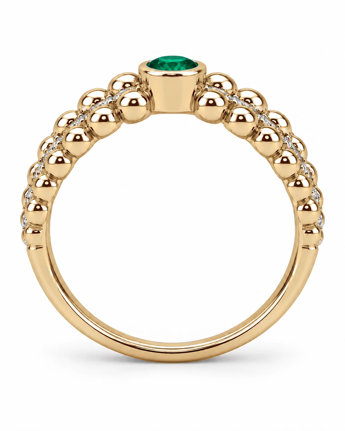 Bague Trône Magnifique Pierre Précieuse ronde 0,2 ct — vue 8