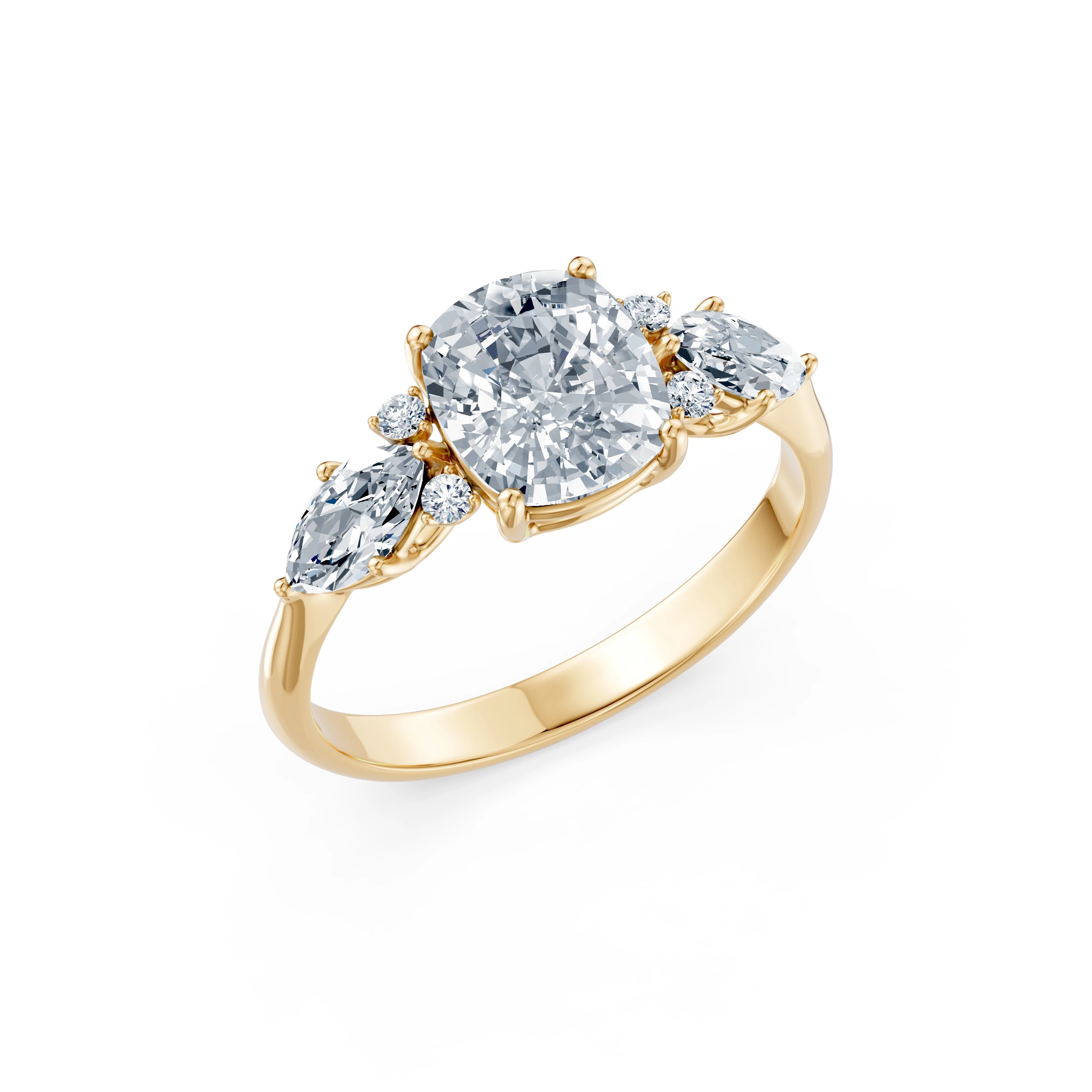 Bague Idylle Précieuse Solitaire Éternité coussin 2 ct · 2,0 mm — vue 4