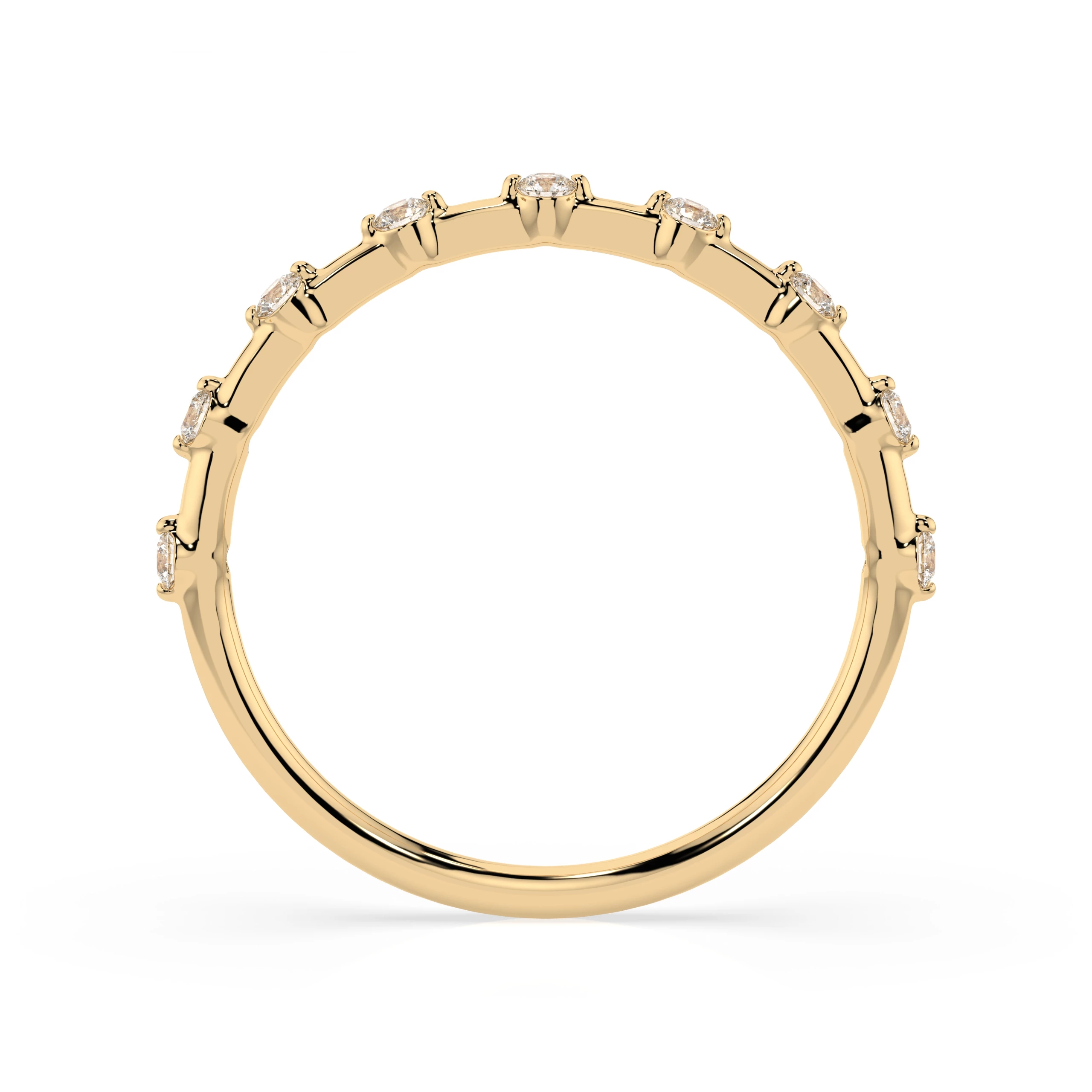 Bague Étreinte Délicate Éternité ronde 0,18 ct — vue 5