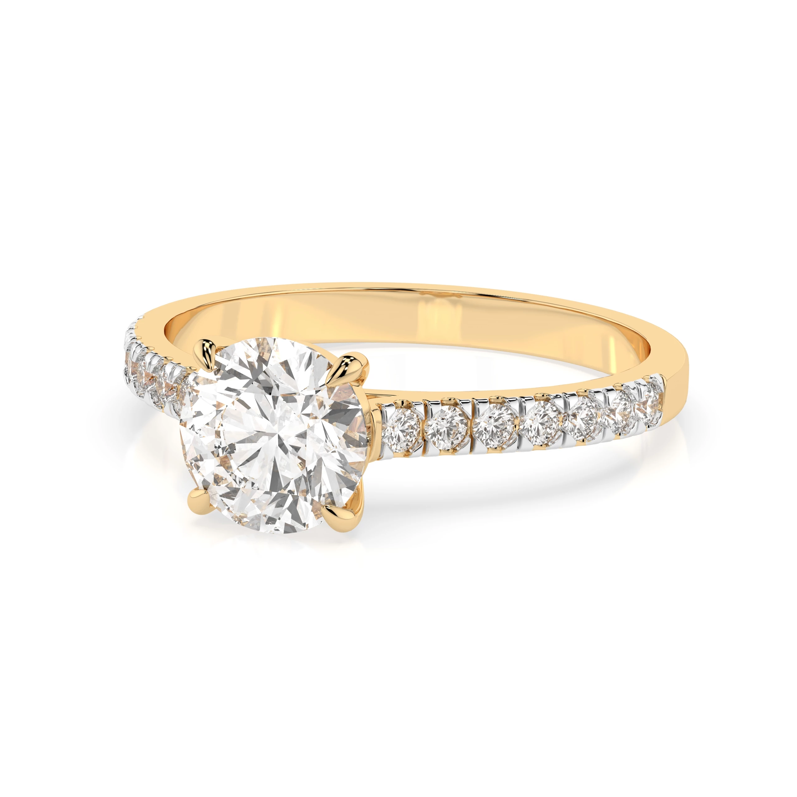 Bague Murmure Doré Solitaire Éternité ronde 0,7 ct · 5,7 mm — vue 6