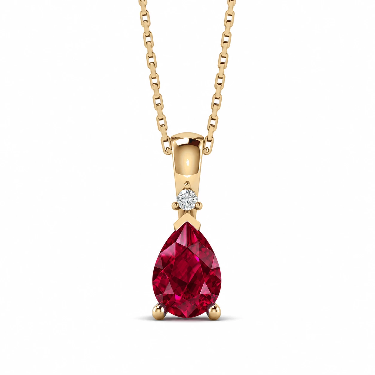 Collier Cœur Sincère Pierre Précieuse poire 0,66 ct — vue 7
