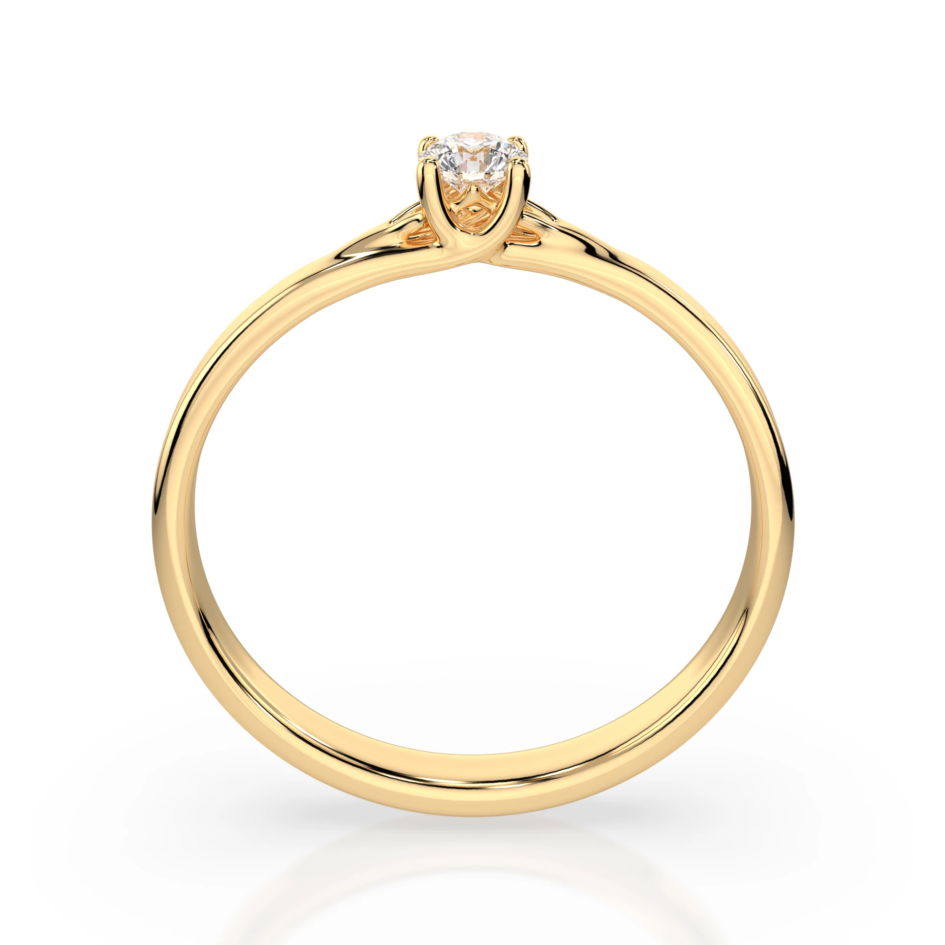 Bague Sceptre Majestueux Solitaire ronde 0,1 ct · 3,0 mm — vue 5