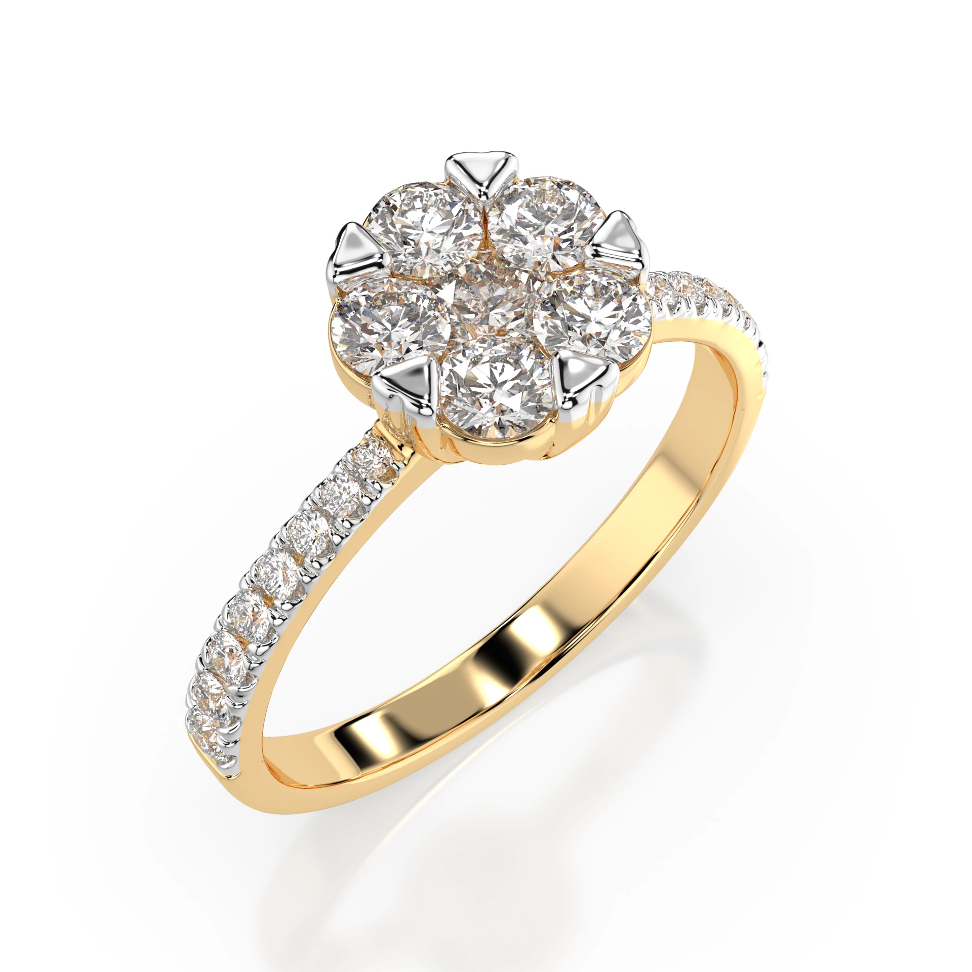 Bague Éclat Céleste Illusion ronde 0,15 ct — vue 4