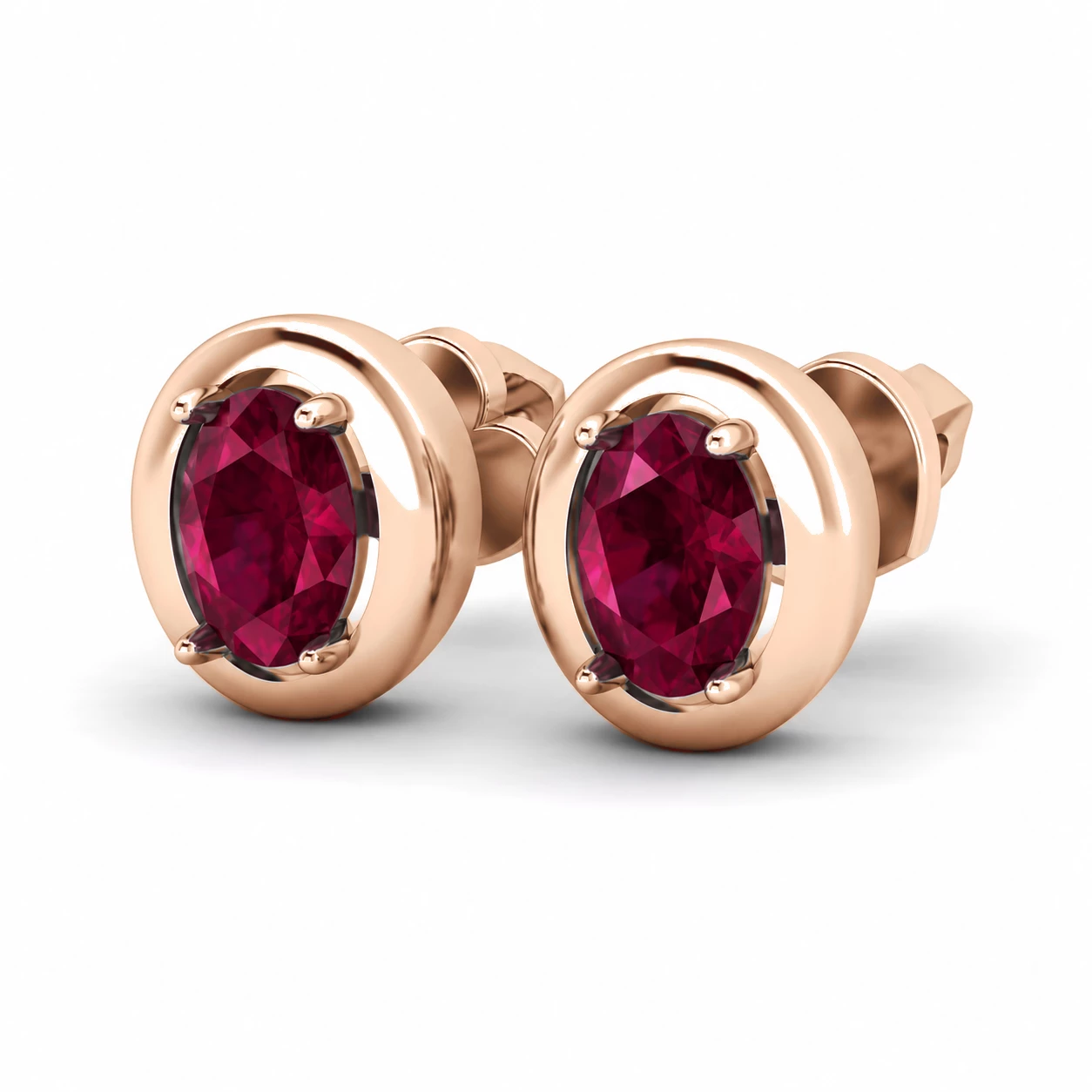 Boucles d'oreilles Rêverie Éternelle Pierre Précieuse ovale 1,26 ct — vue 1