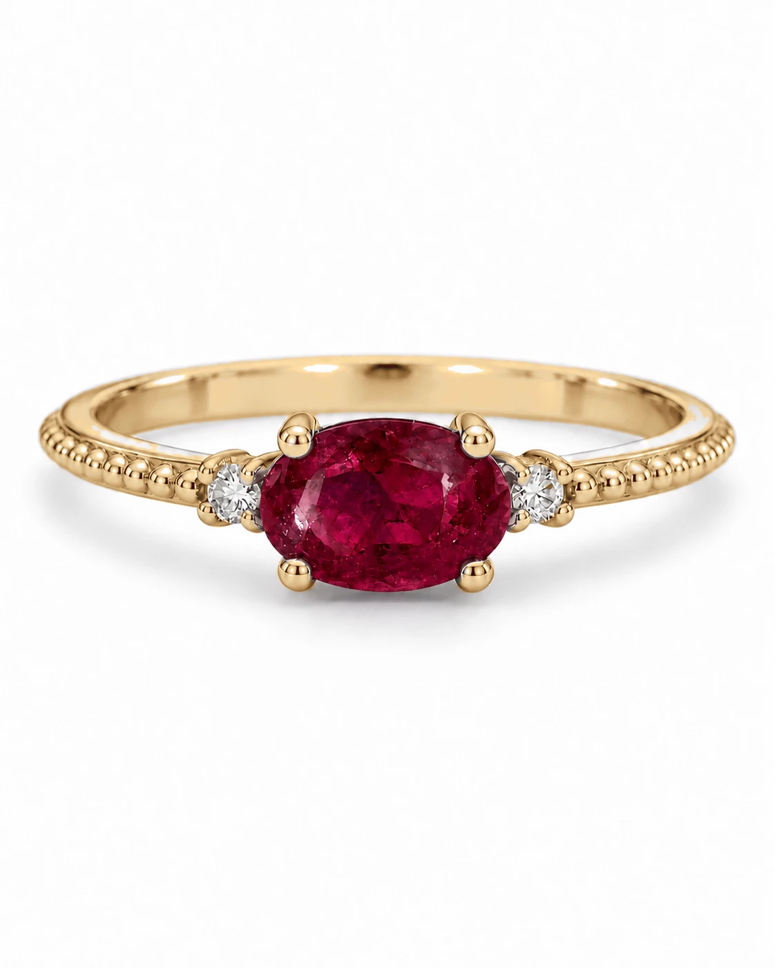 Bague Étreinte Éternelle Pierre Précieuse ovale 0,63 ct — vue 9