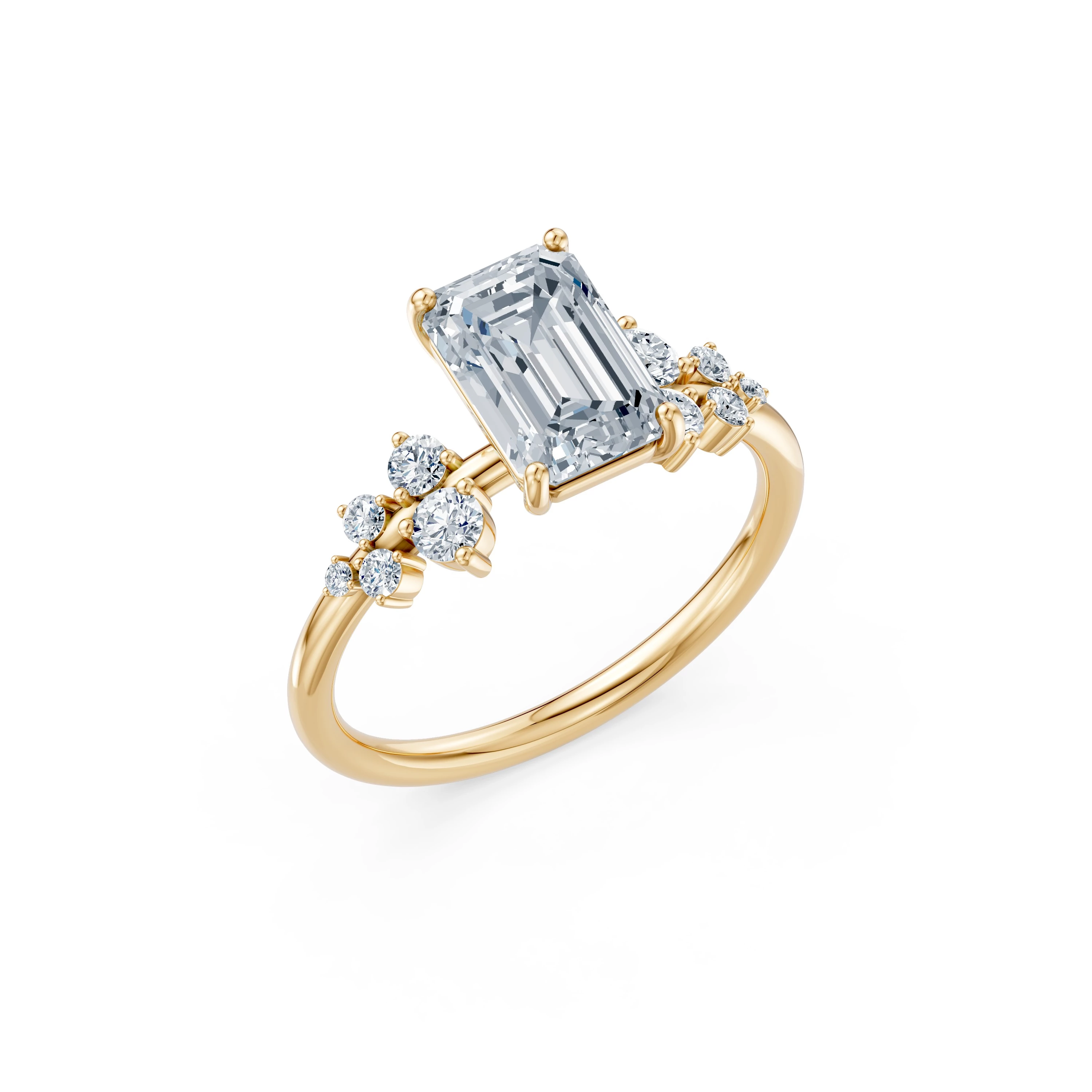 Bague Idylle Infinie Solitaire Éternité émeraude 2 ct · 2,0 mm — vue 4