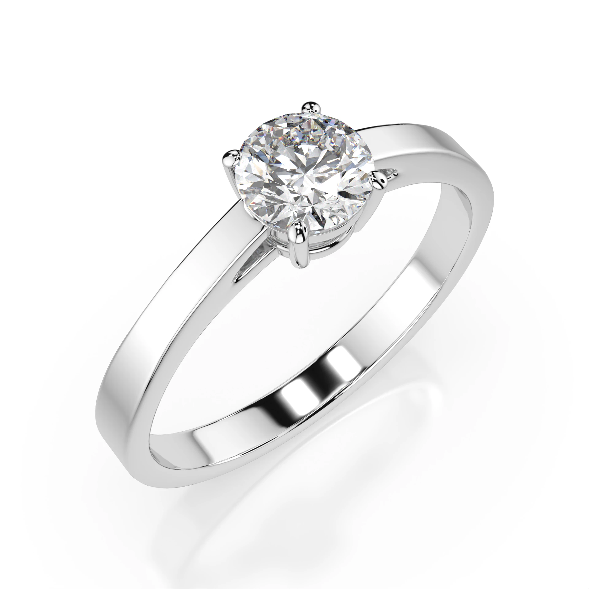 Bague Héritière des Rois Solitaire ronde 0,5 ct · 5,1 mm — vue 1