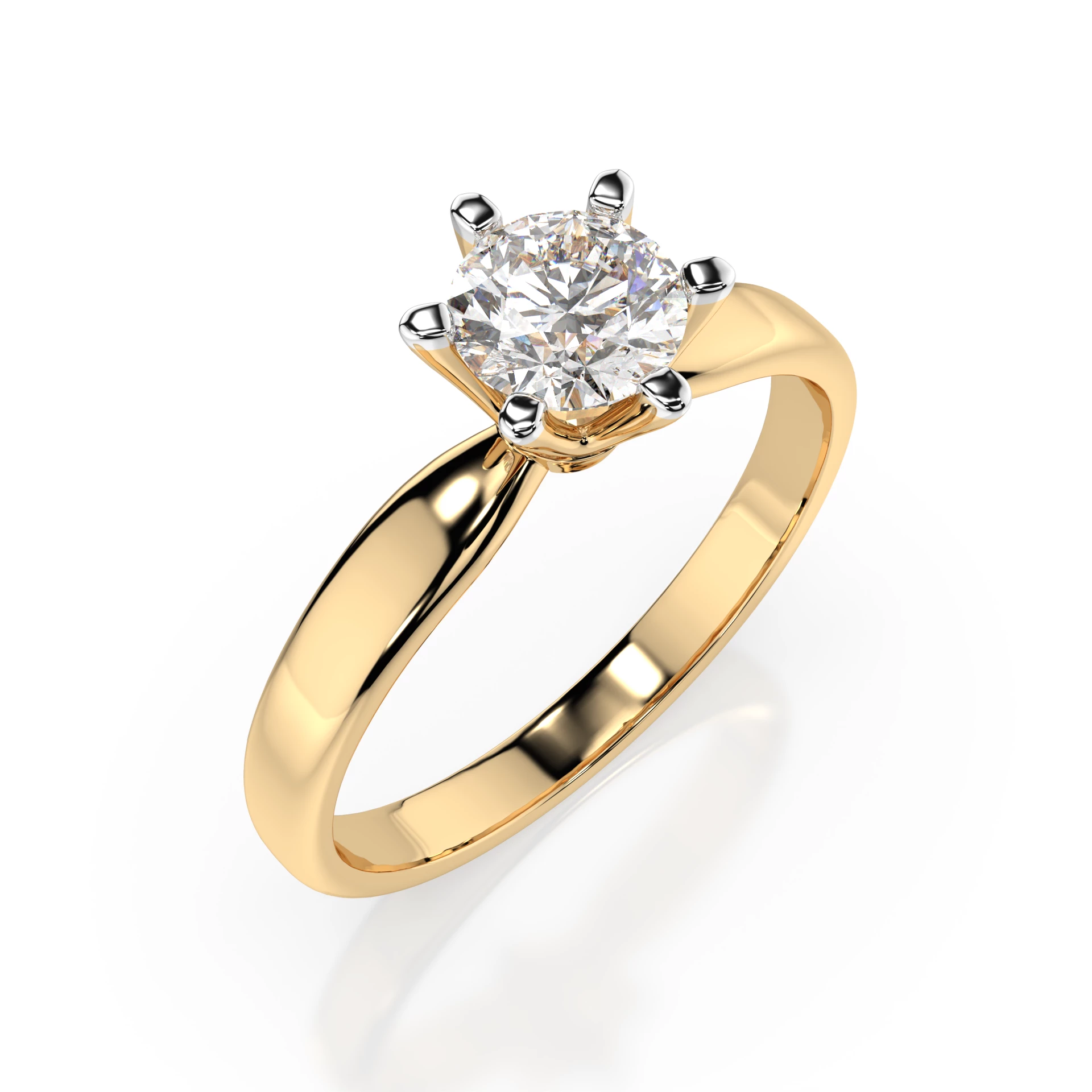Bague Reine Rayonnante Solitaire ronde 0,5 ct · 5,1 mm — vue 4