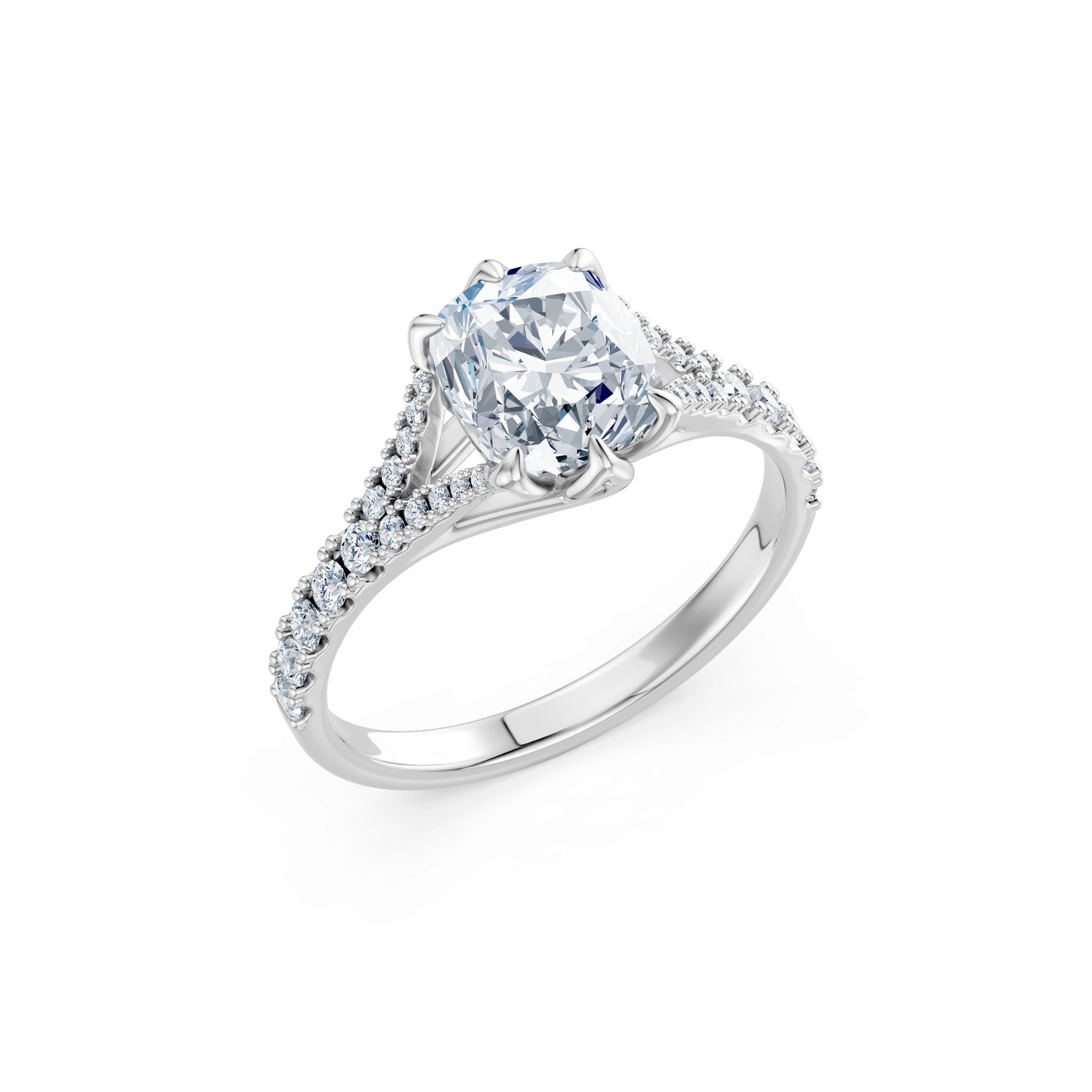 Bague Étreinte Sincère Solitaire Éternité coussin 2 ct · 2,0 mm — vue 1