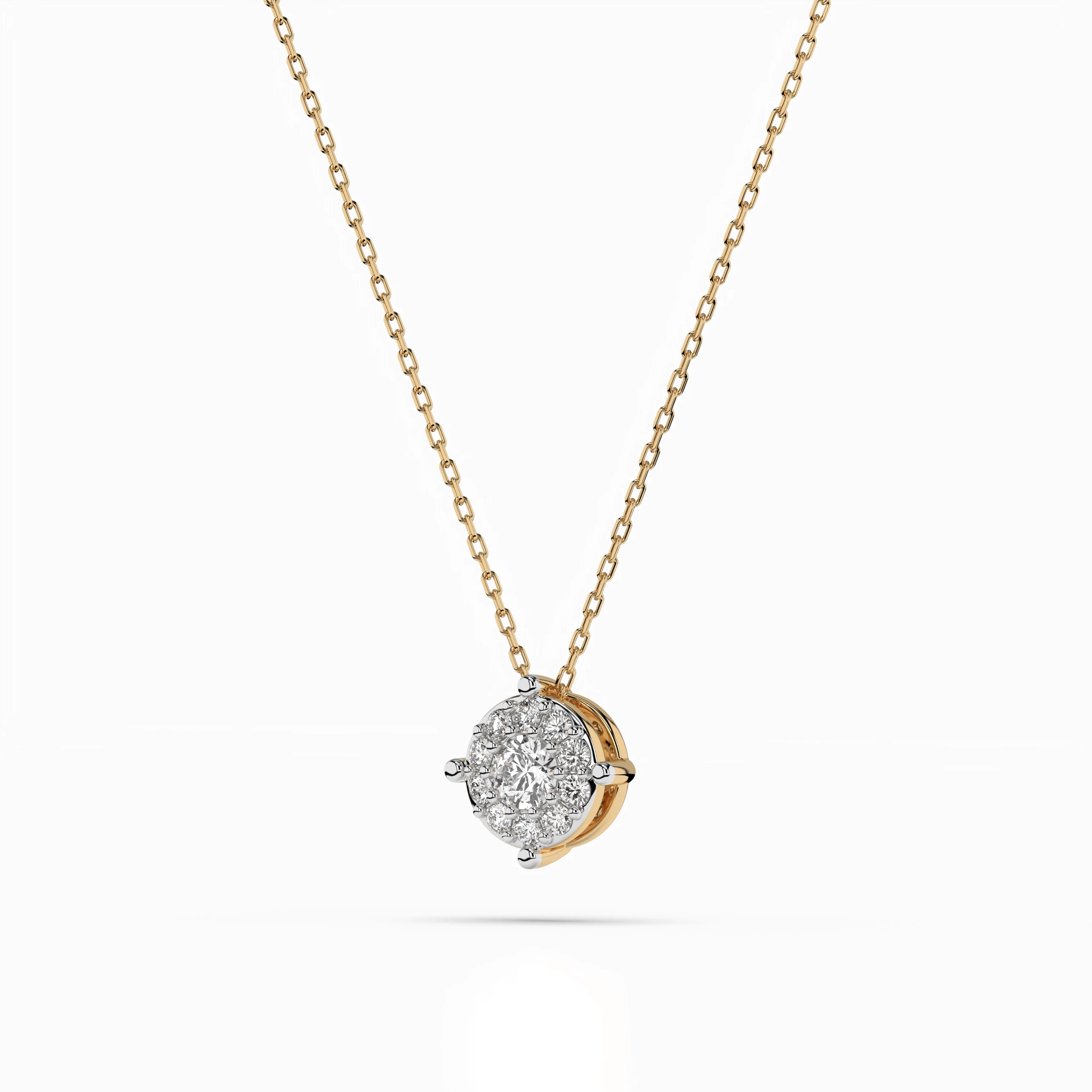 Collier Passion Dorée Solitaire Éternité ronde 0,1 ct · 3,0 mm — vue 5