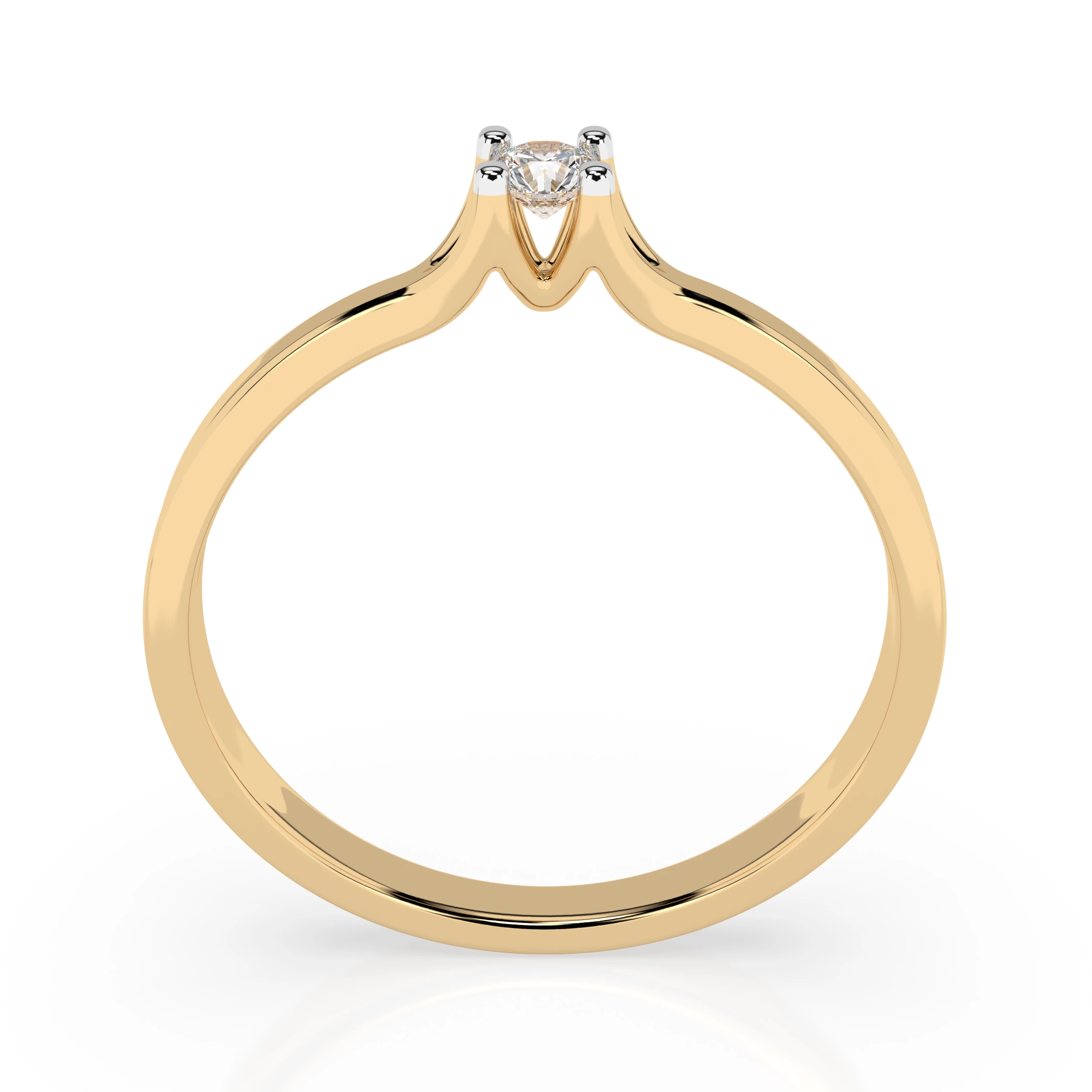 Bague Palais Doré Solitaire ronde 0,06 ct · 2,5 mm — vue 5