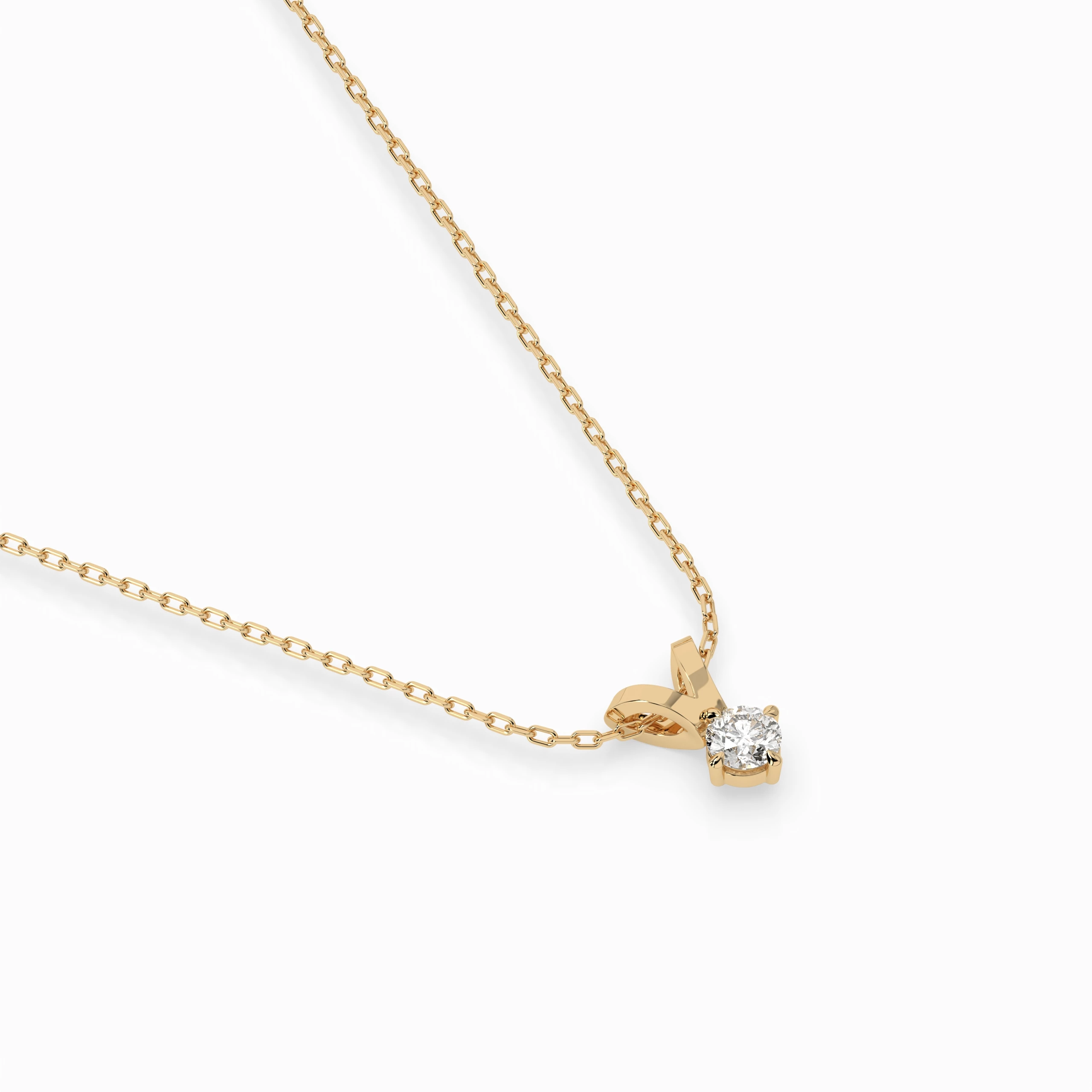 Collier Comète Céleste Solitaire ronde 0,1 ct · 3,0 mm — vue 6