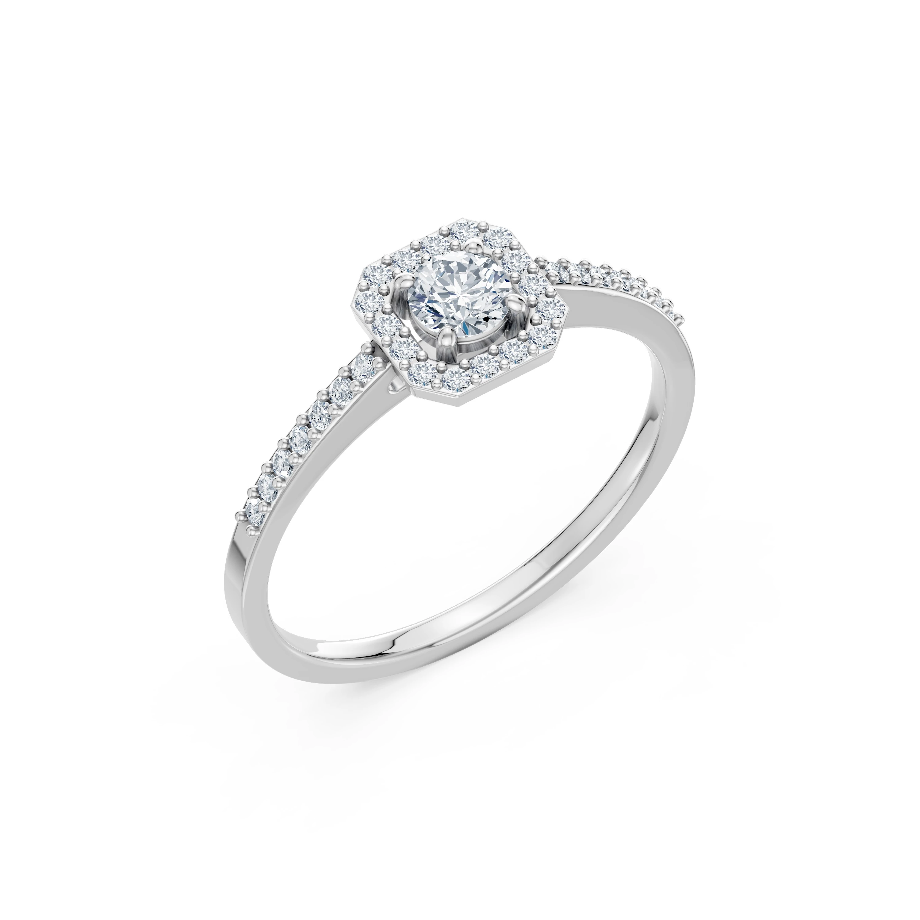 Bague Romance Éblouissante Solitaire Éternité 0,2 ct · 3,7 mm — vue 1