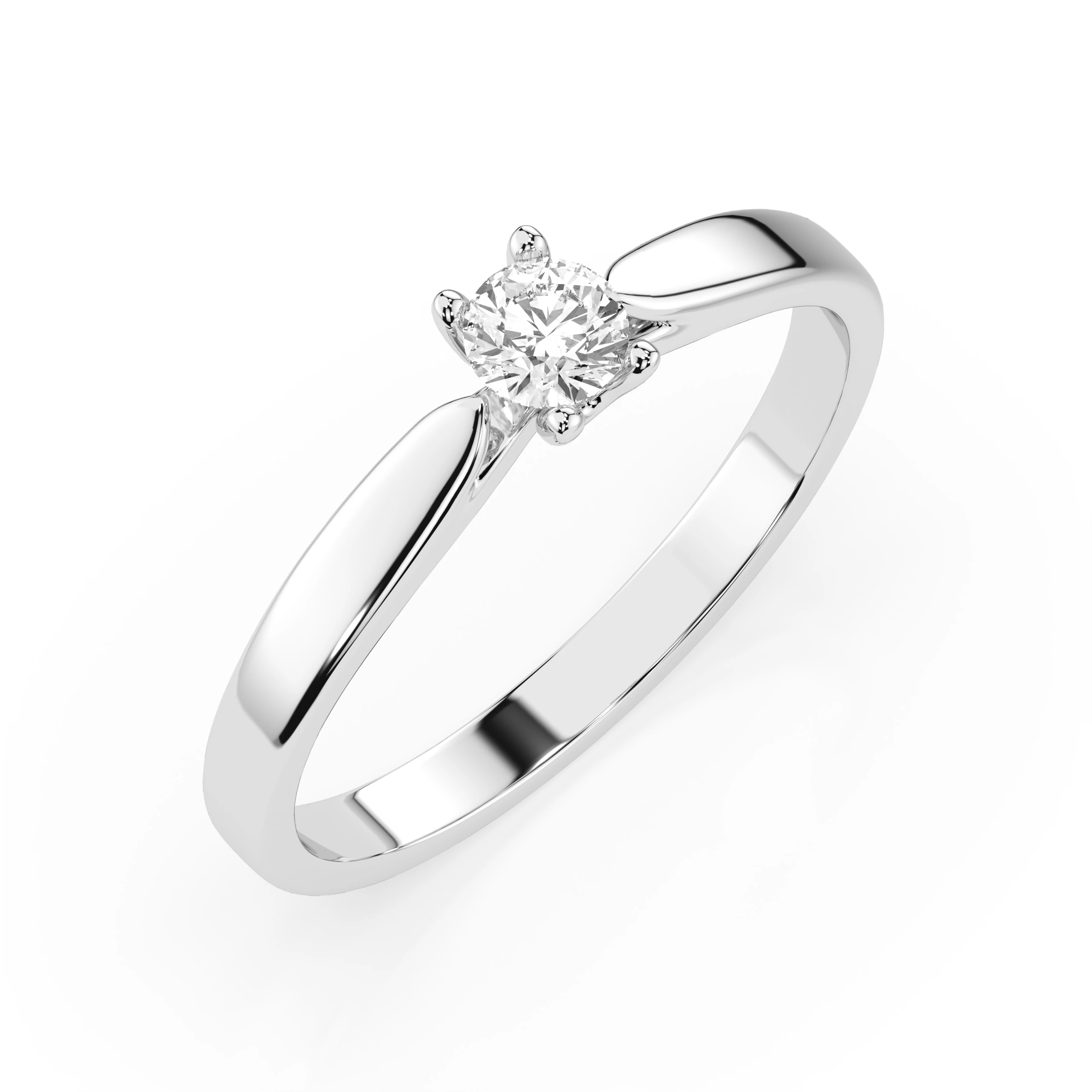 Bague Sceptre Souverain Solitaire ronde 0,15 ct · 3,4 mm — vue 1