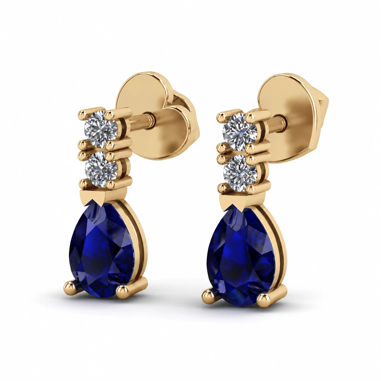 Boucles d'oreilles Crépuscule Argenté Pierre Précieuse 1 ct — vue 9