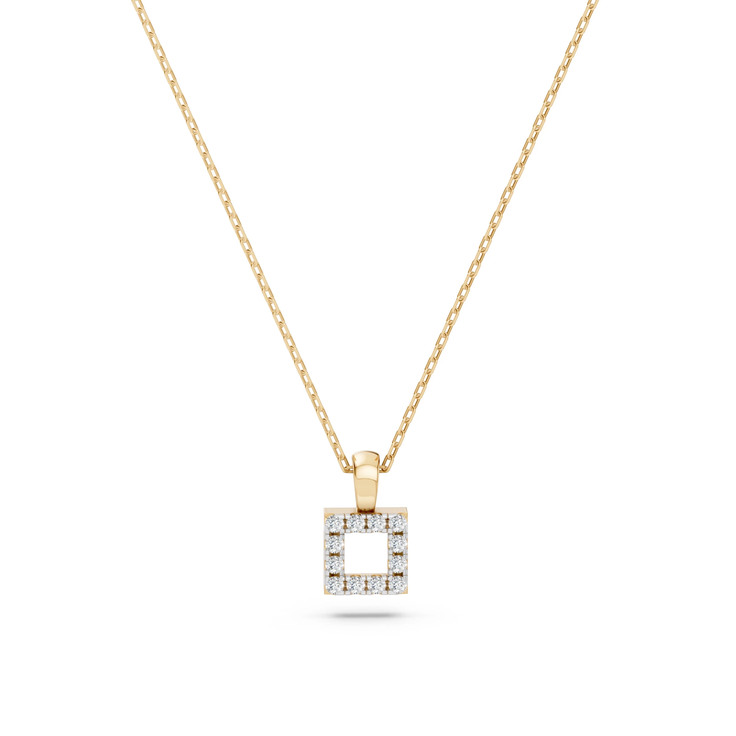 Collier Lueur Envoûtante Minimalisme ronde 0,06 ct — vue 6