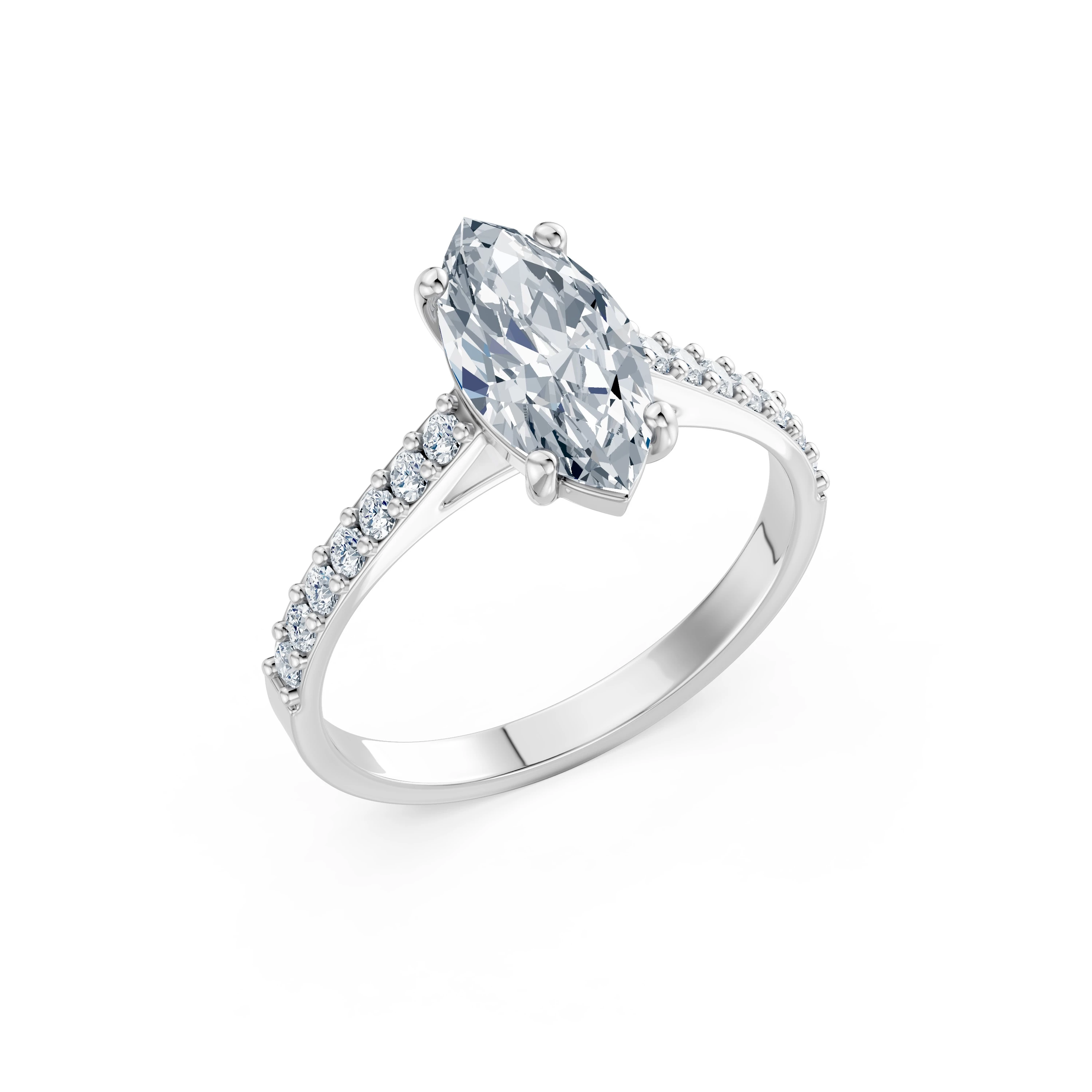 Bague Passion Délicate Solitaire Éternité marquise 1,5 ct · 1,5 mm — vue 1