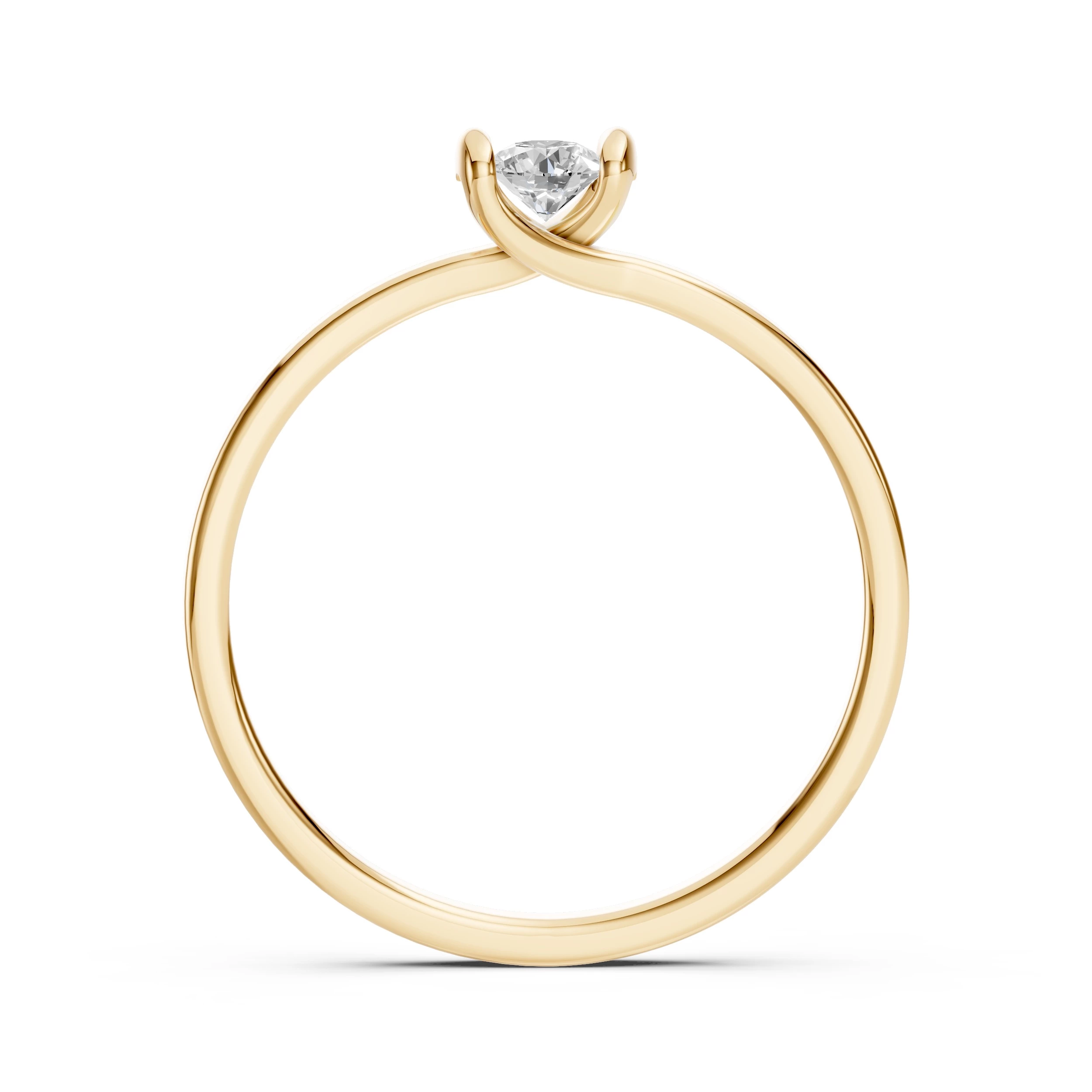 Bague Gloire Royale Solitaire ronde 0,15 ct · 3,4 mm — vue 5