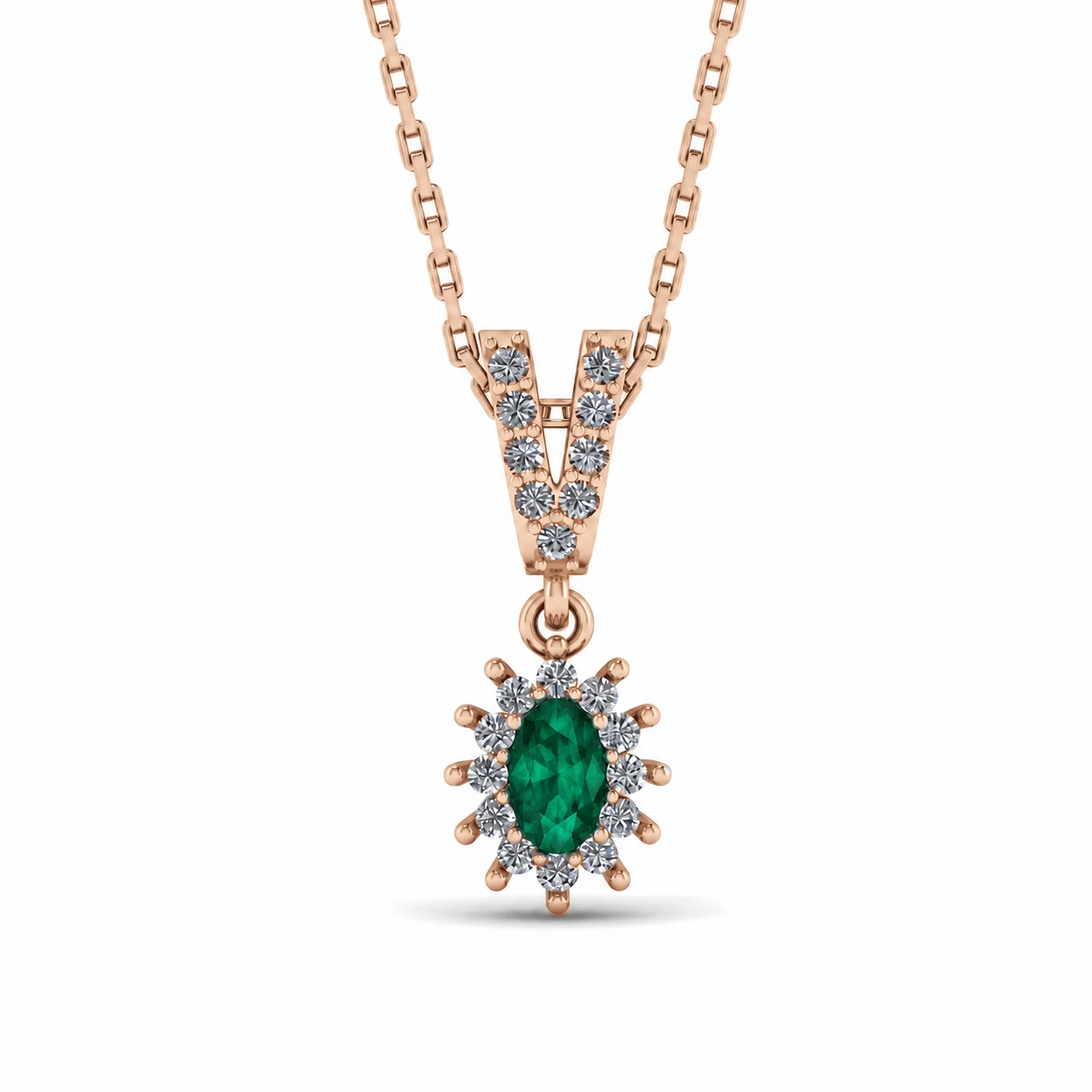Collier Noblesse Radieuse Pierre Précieuse ovale 0,19 ct — vue 1