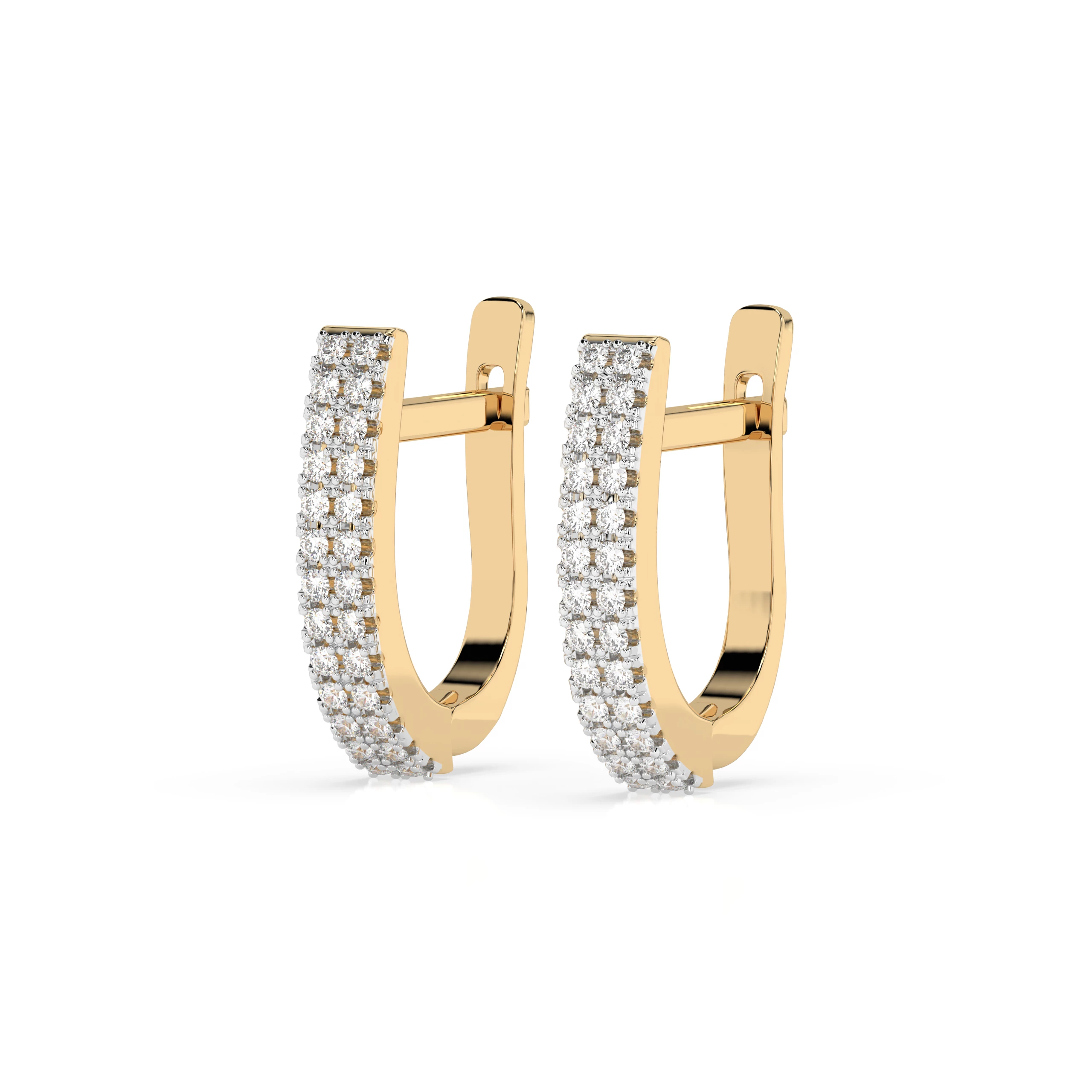 Boucles d'oreilles Serment Divin Éternité ronde 0,22 ct — vue 5