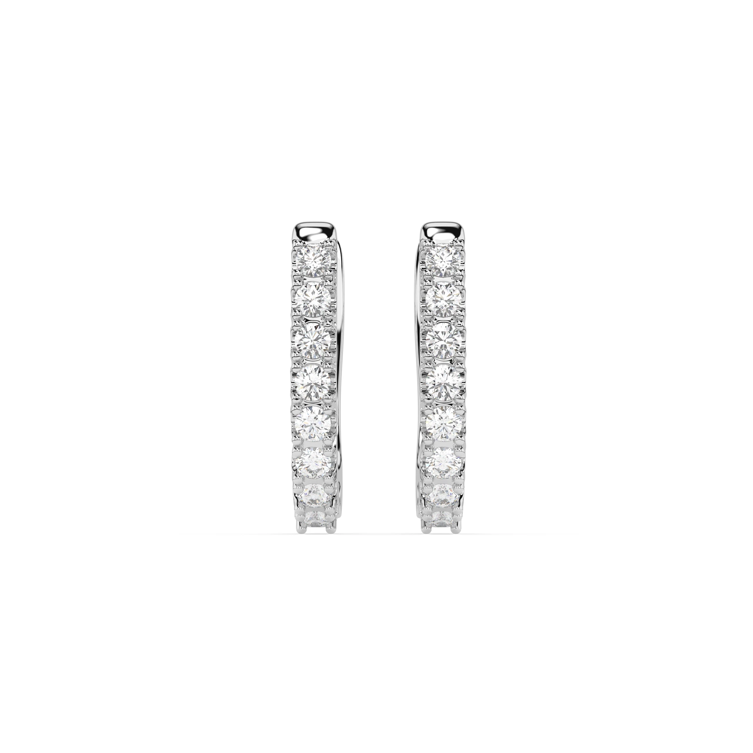 Boucles d'oreilles Charme Radieux Éternité ronde 0,32 ct — vue 1