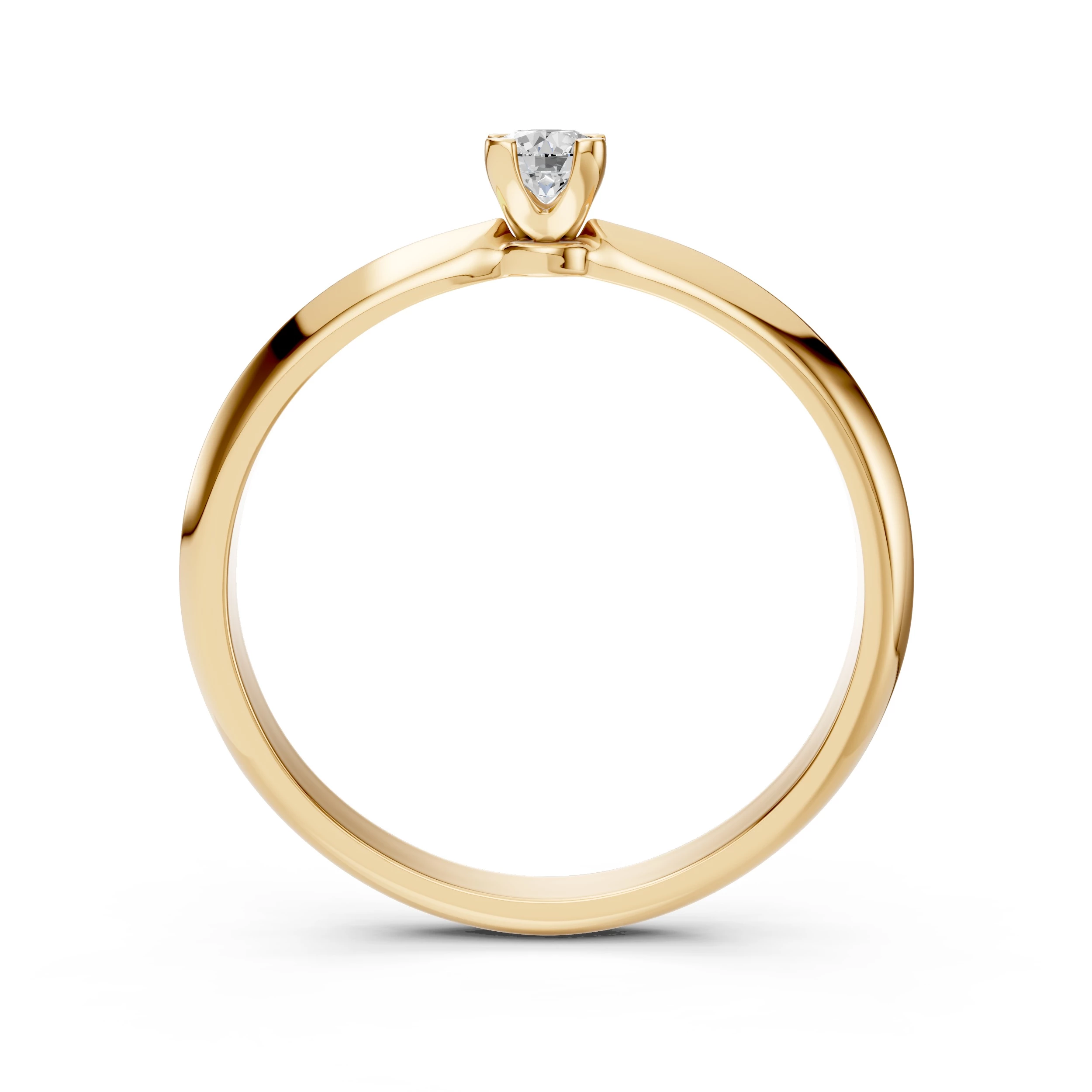 Bague Noblesse Souveraine Solitaire ronde 0,1 ct · 3,0 mm — vue 5