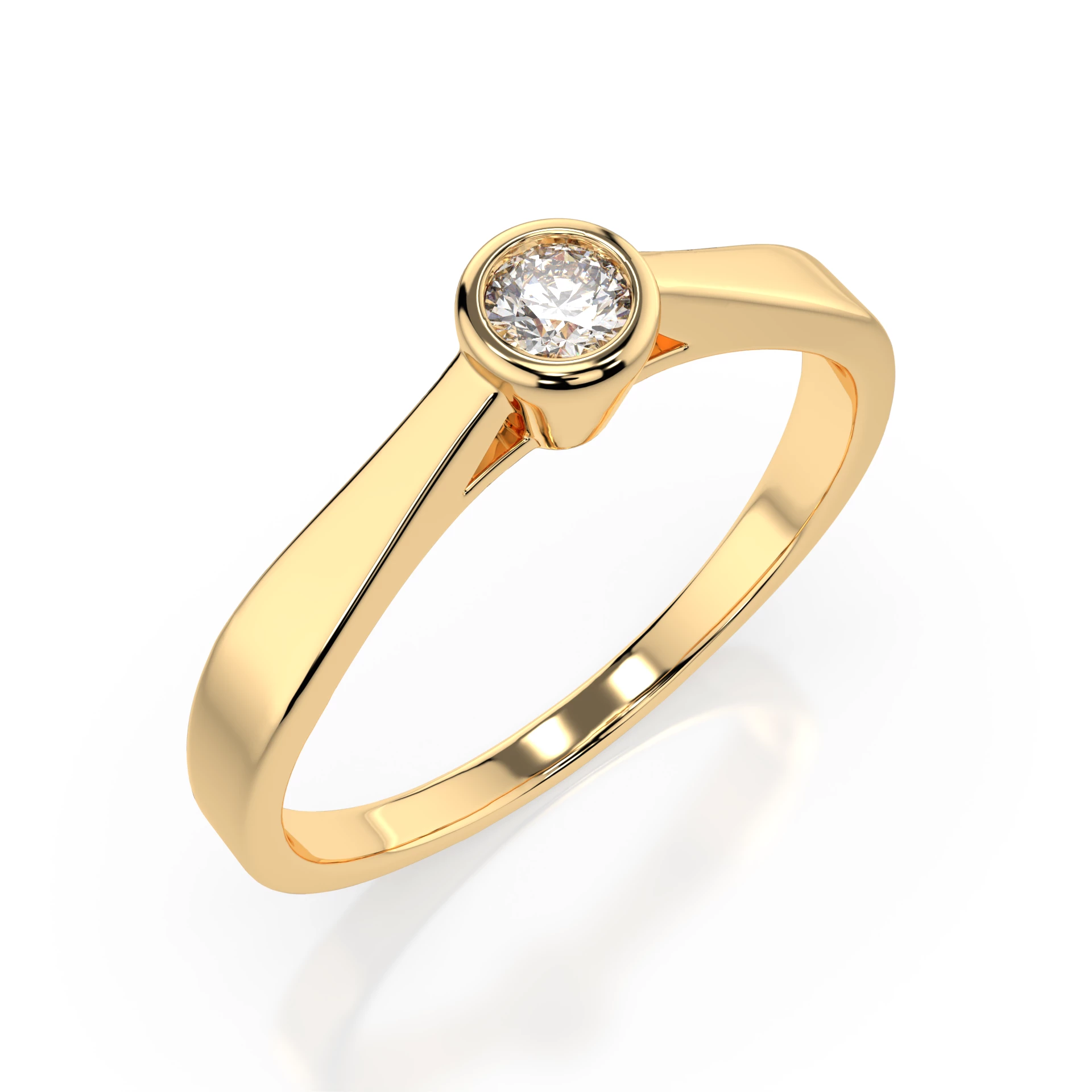Bague Héritage Royal Solitaire ronde 0,15 ct · 3,4 mm — vue 4
