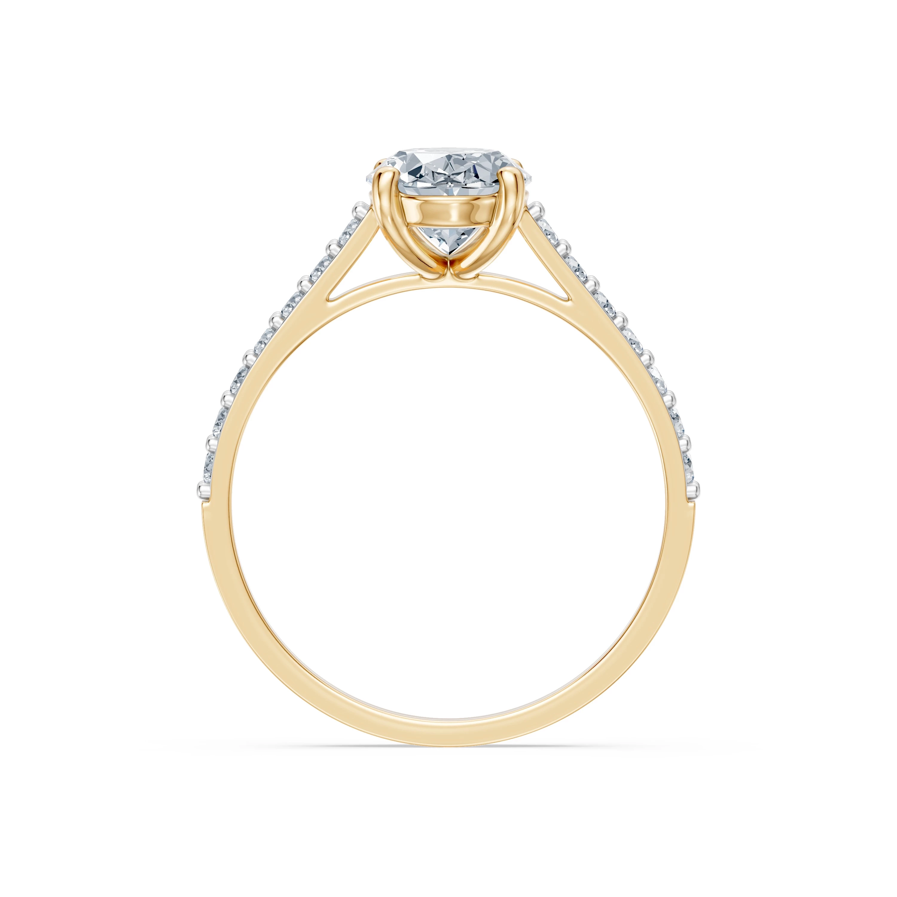 Bague Baiser Éblouissant Solitaire Éternité ovale 1,5 ct · 1,5 mm — vue 5