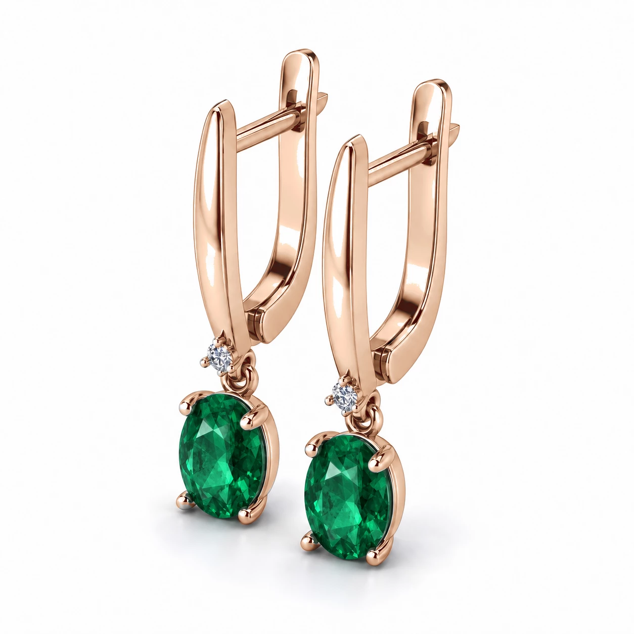 Boucles d'oreilles Joyau Triomphal Pierre Précieuse ovale 1,3 ct — vue 1