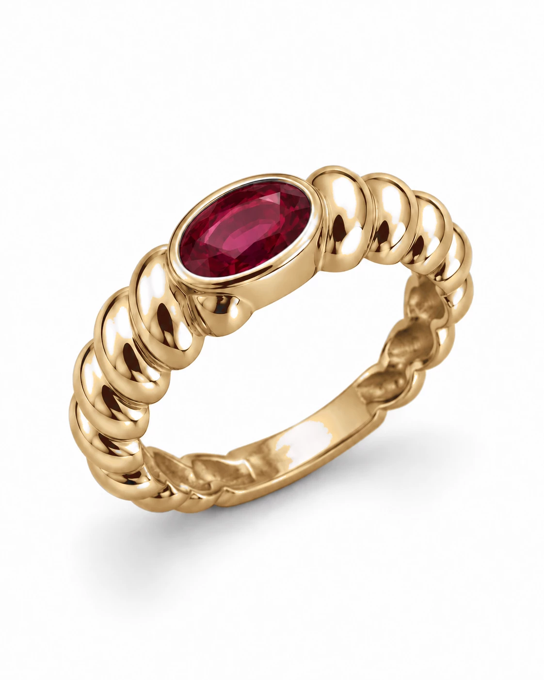 Bague Amour Éternel Pierre Précieuse ovale 0,63 ct — vue 7