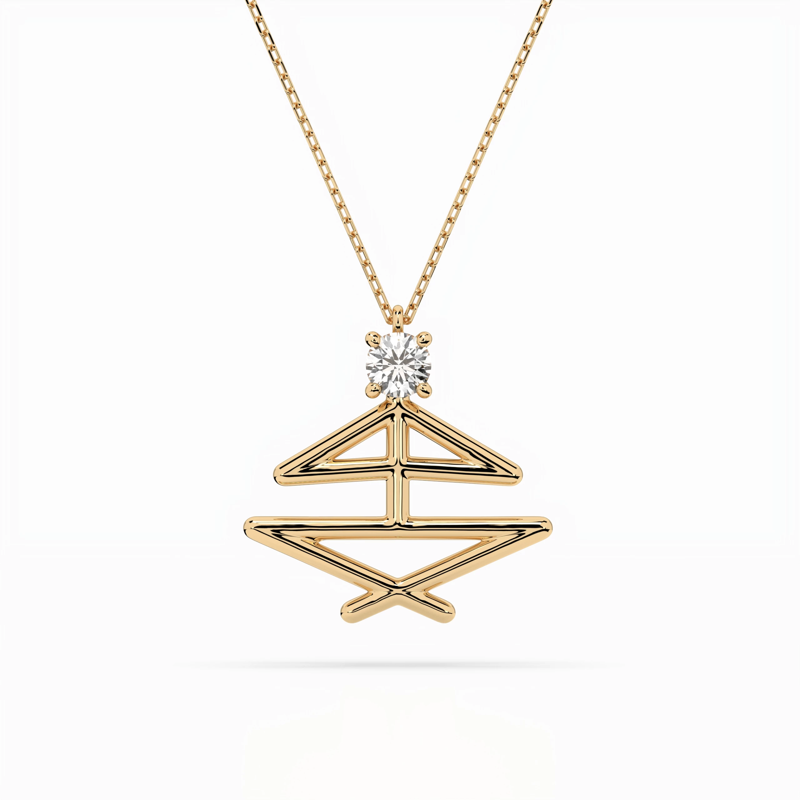 Collier Souffle Interdit Minimalisme ronde 0,1 ct — vue 4
