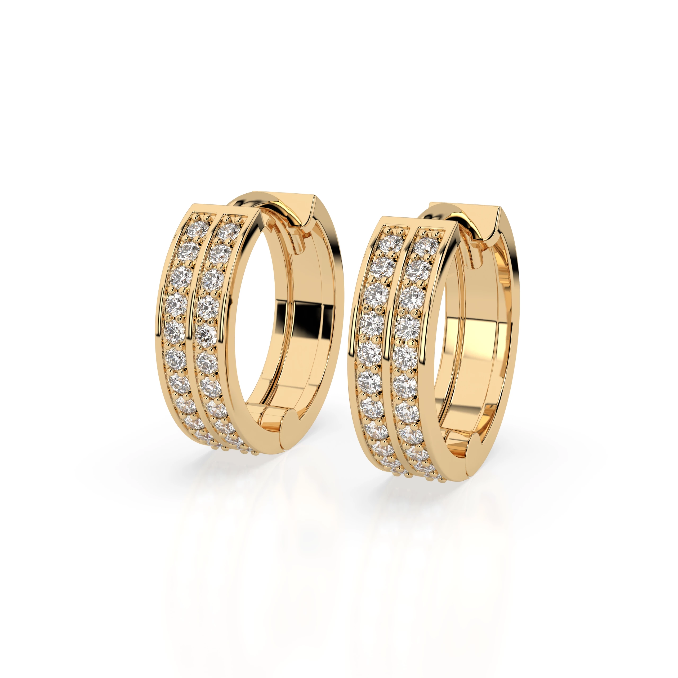 Boucles d'oreilles Romance Radieuse Éternité ronde 0,35 ct — vue 6