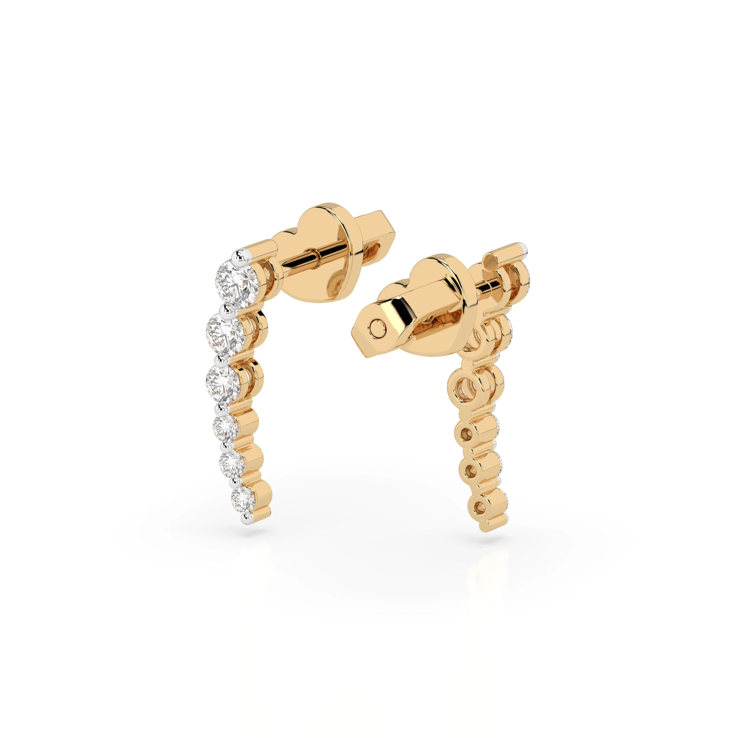 Boucles d'oreilles Étreinte Sacrée Éternité ronde 0,35 ct — vue 6