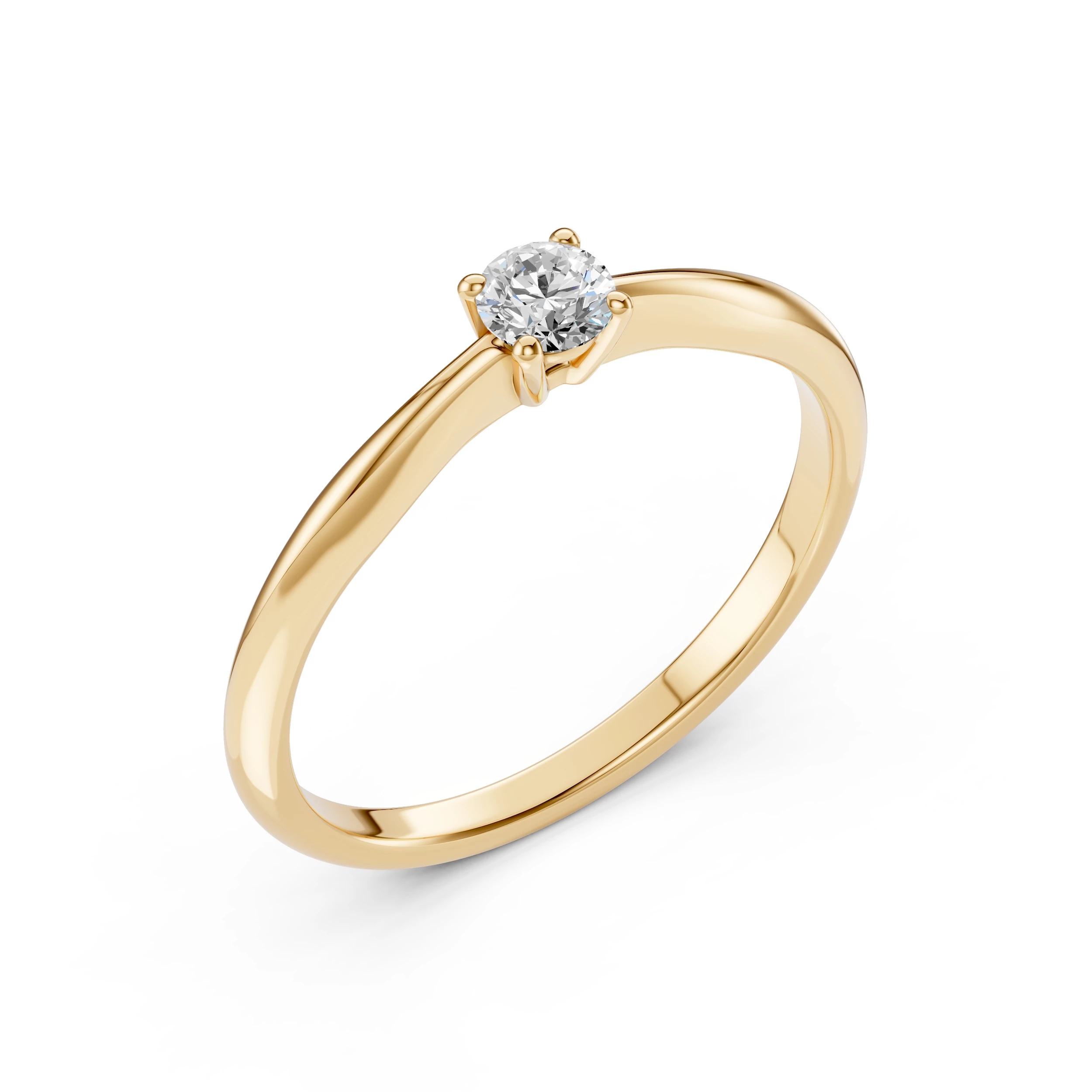 Bague Couronne Illustre Solitaire ronde 0,2 ct · 3,7 mm — vue 4