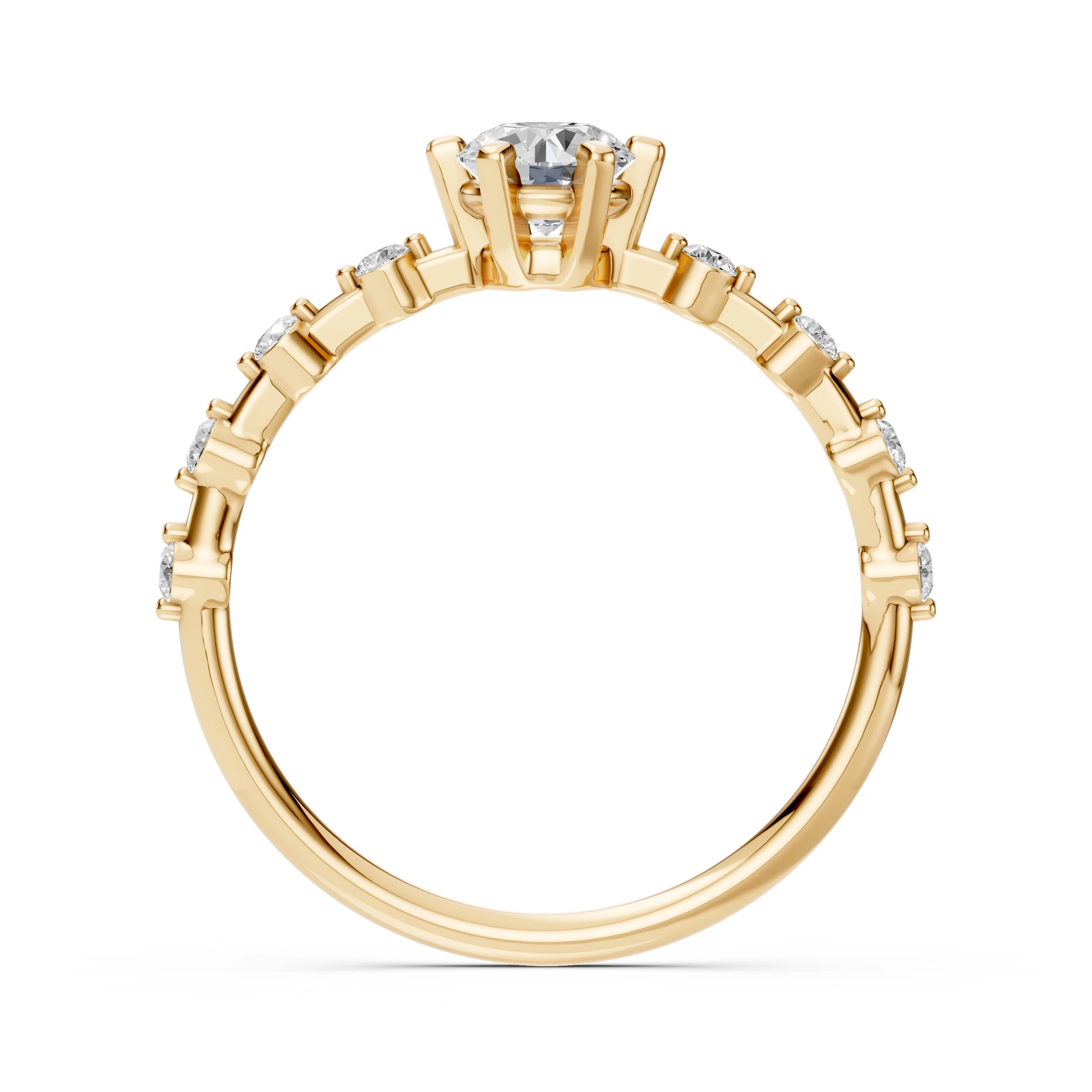 Bague Baiser Délicat Solitaire Éternité ronde 0,5 ct · 5,1 mm — vue 5