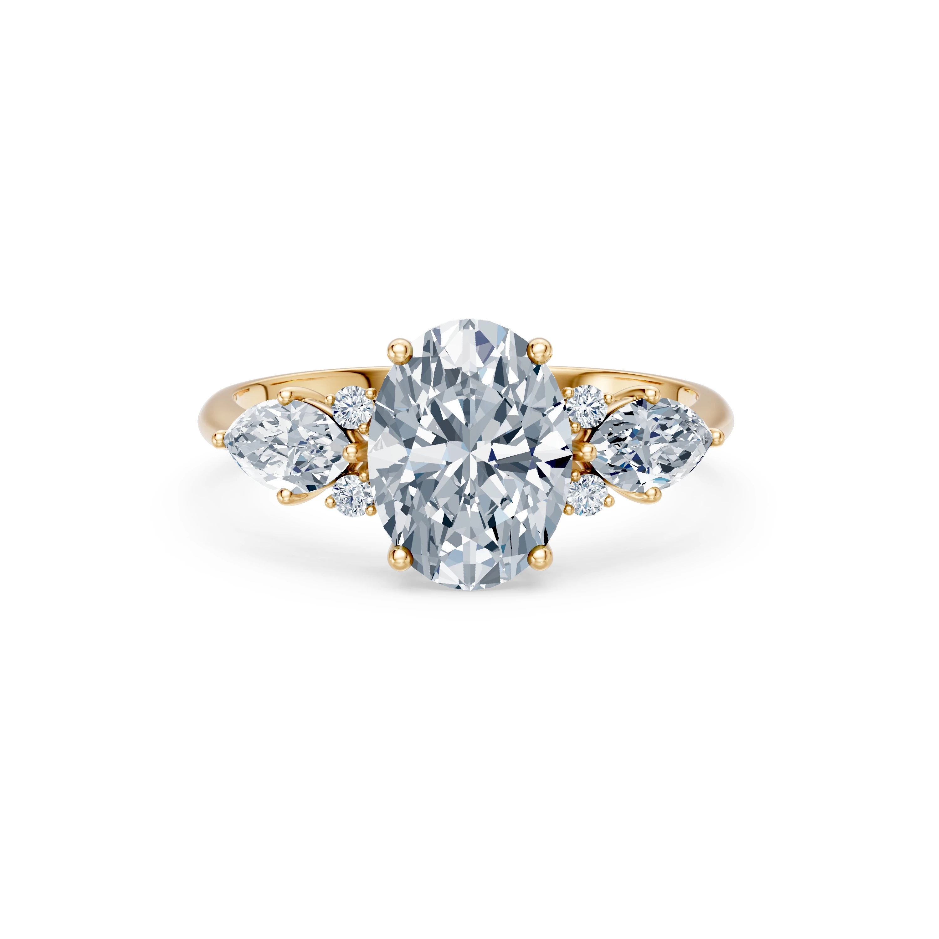 Bague Cœur Divin Solitaire Éternité ovale 2 ct · 2,0 mm — vue 6