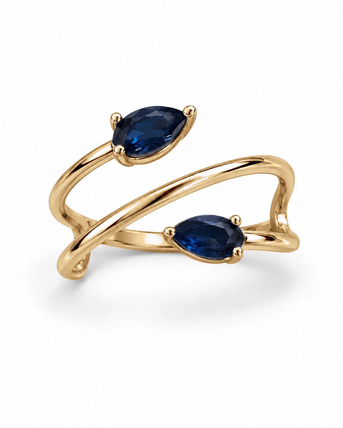 Bague Zénith Argenté Pierre Précieuse poire 0,5 ct — vue 7