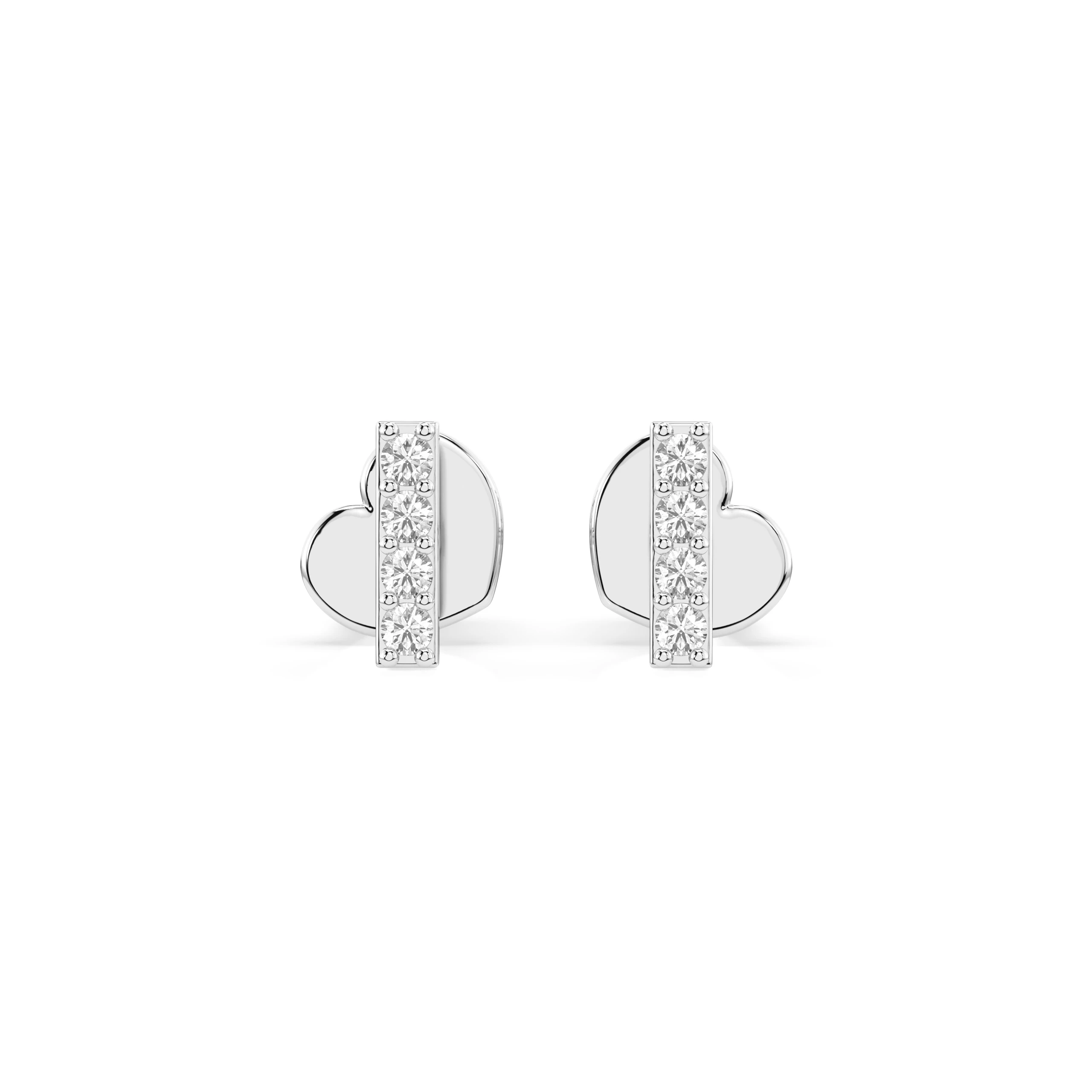 Boucles d'oreilles Secret Parisien Minimalisme ronde 0,08 ct — vue 1