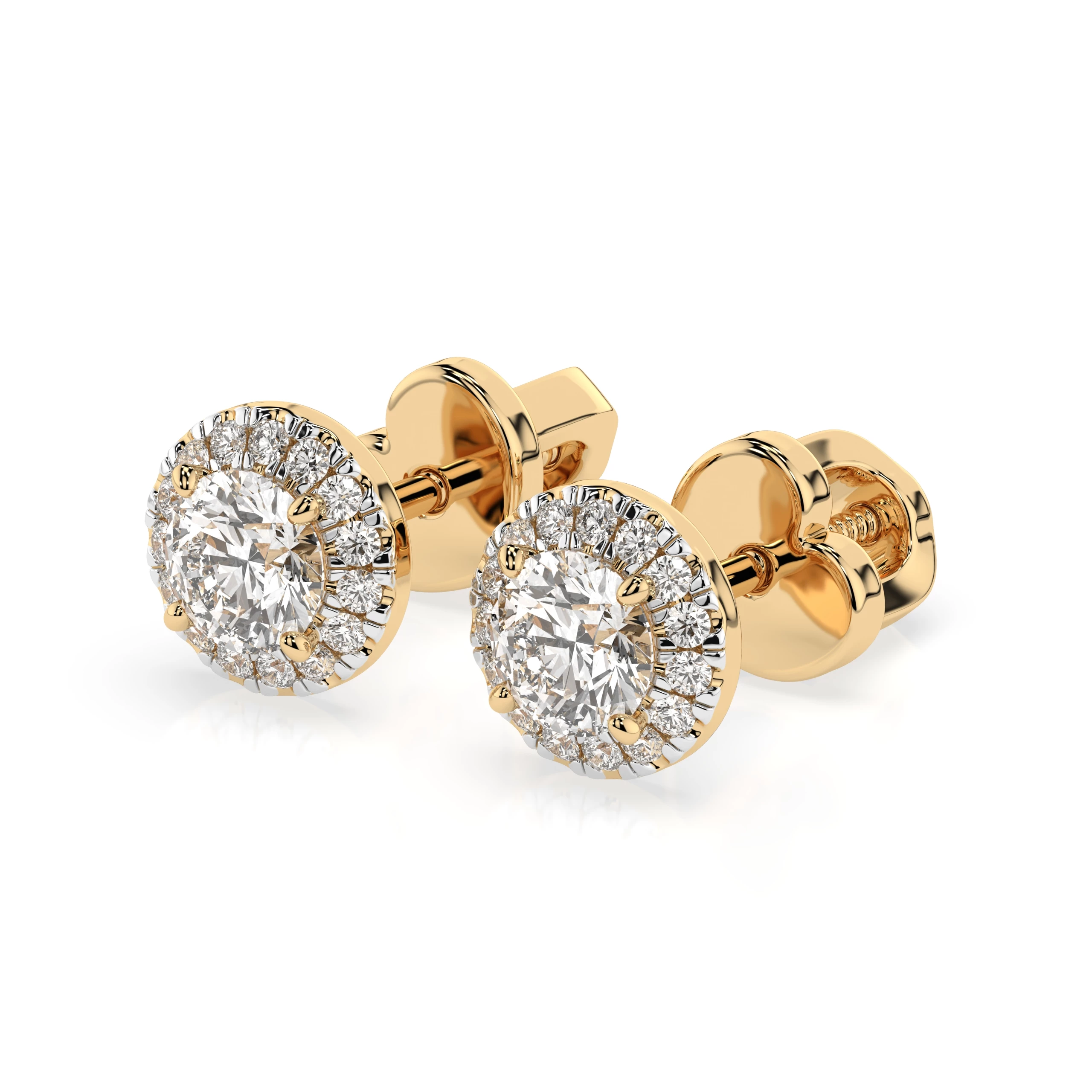 Boucles d'oreilles Idylle Divine Solitaire Éternité ronde 0,5 ct · 4,0 mm — vue 6