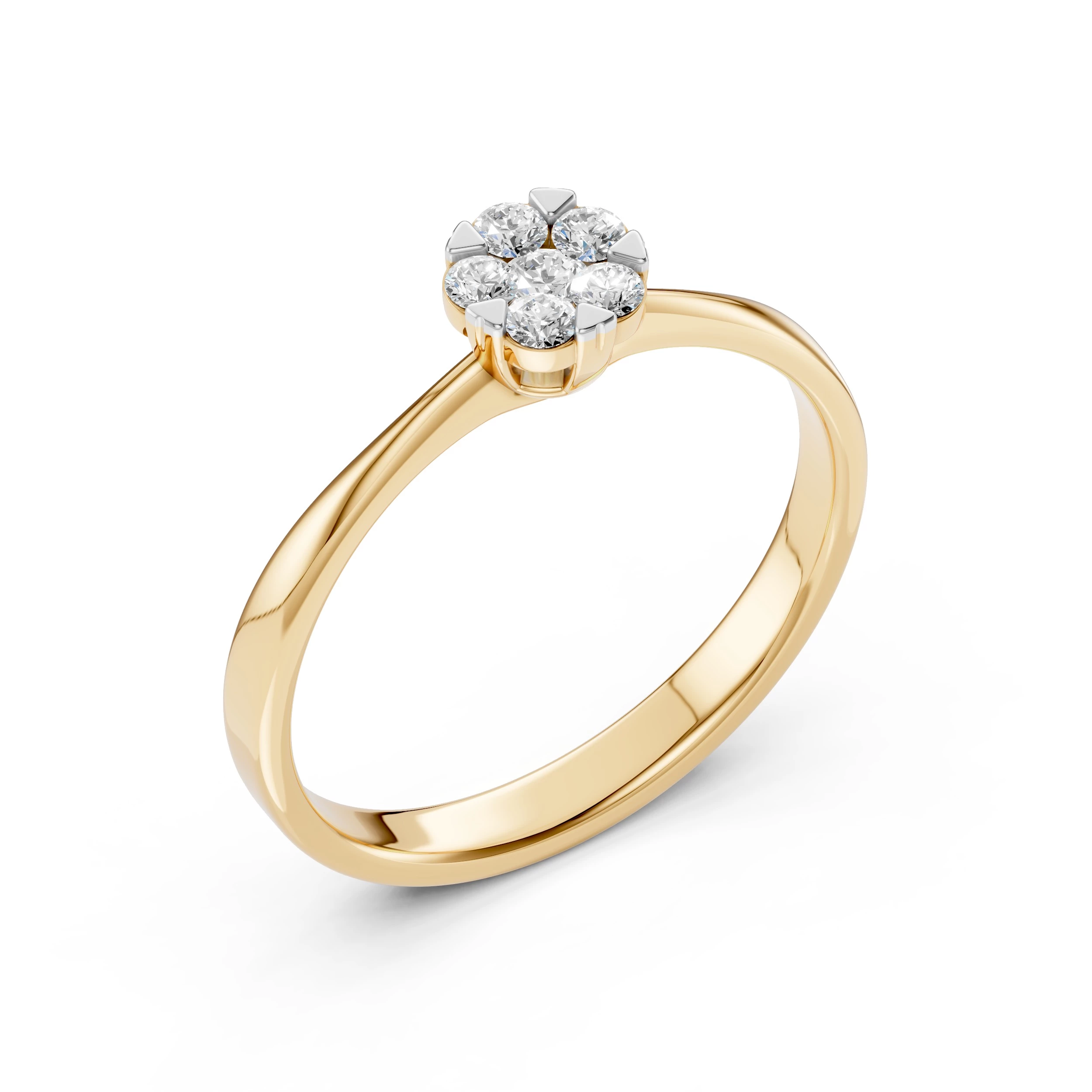 Bague Lumière Divine Illusion ronde 0,06 ct — vue 4