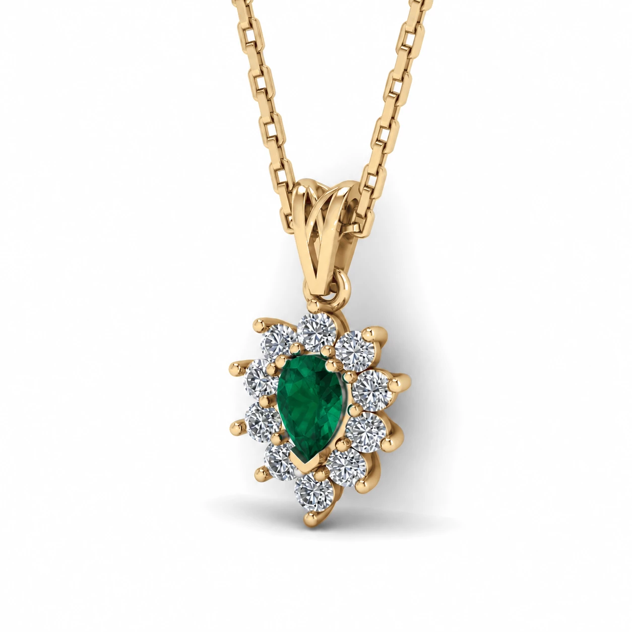 Collier Sceptre Radieux Pierre Précieuse poire 0,19 ct — vue 7