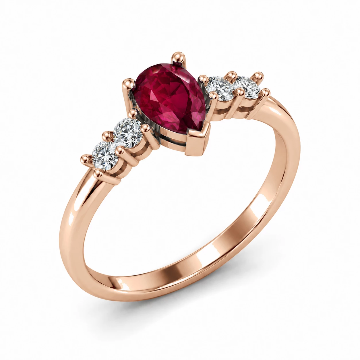 Bague Promesse Infinie Pierre Précieuse poire 0,5 ct — vue 1